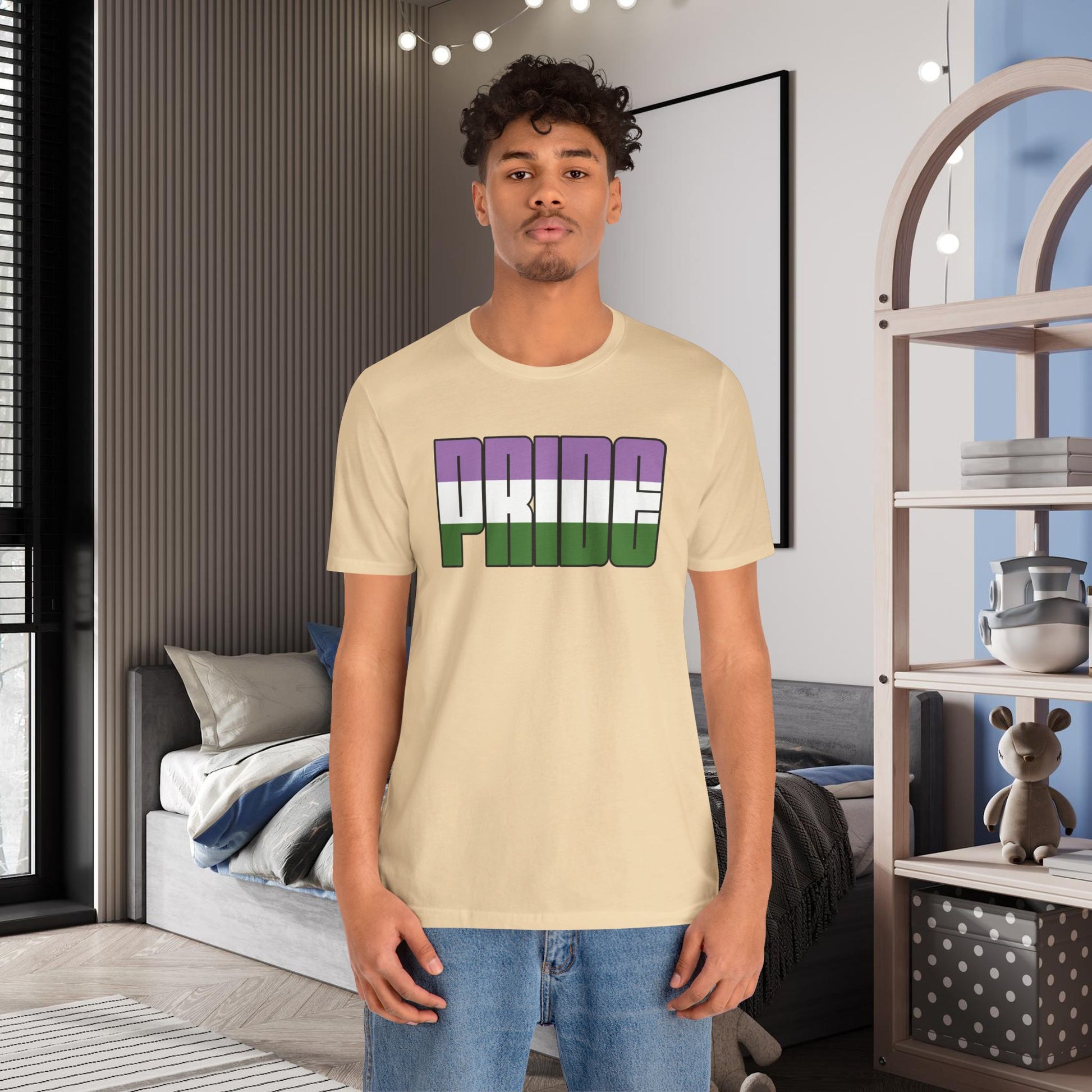 Soft Cream Genderqueer Pride Tee