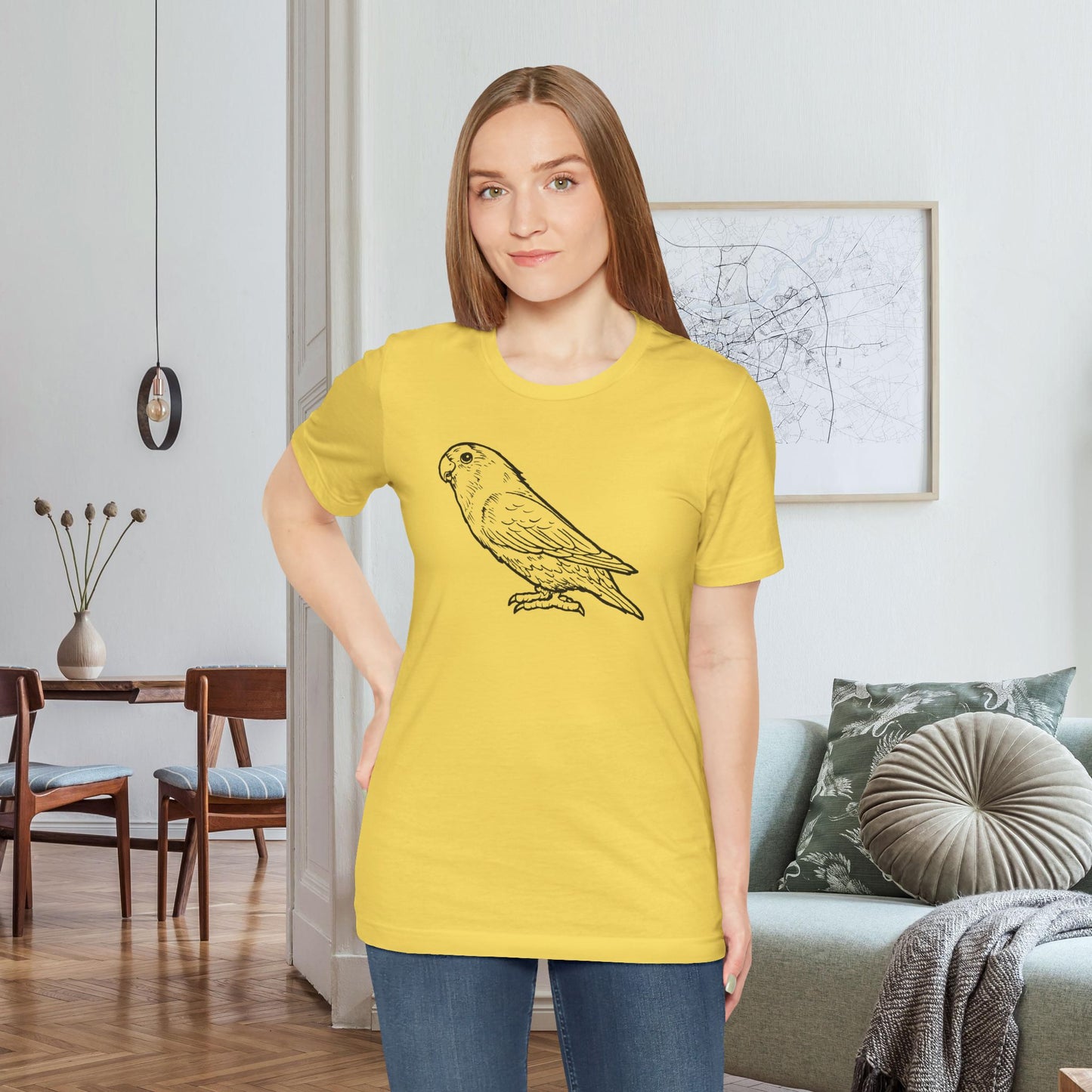 Holly Girl Lovebird, Line Art Tee