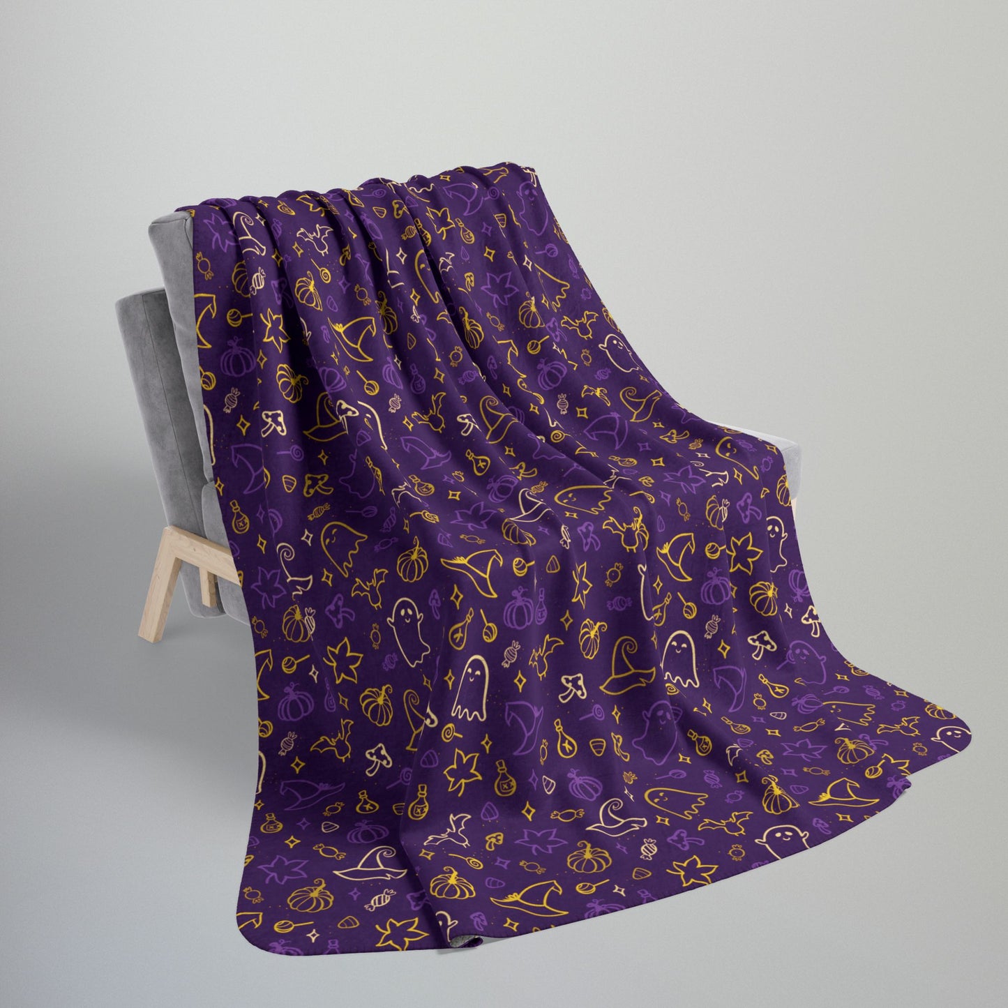 Intersex Pride Halloween Purple Fleece Sherpa Blanket