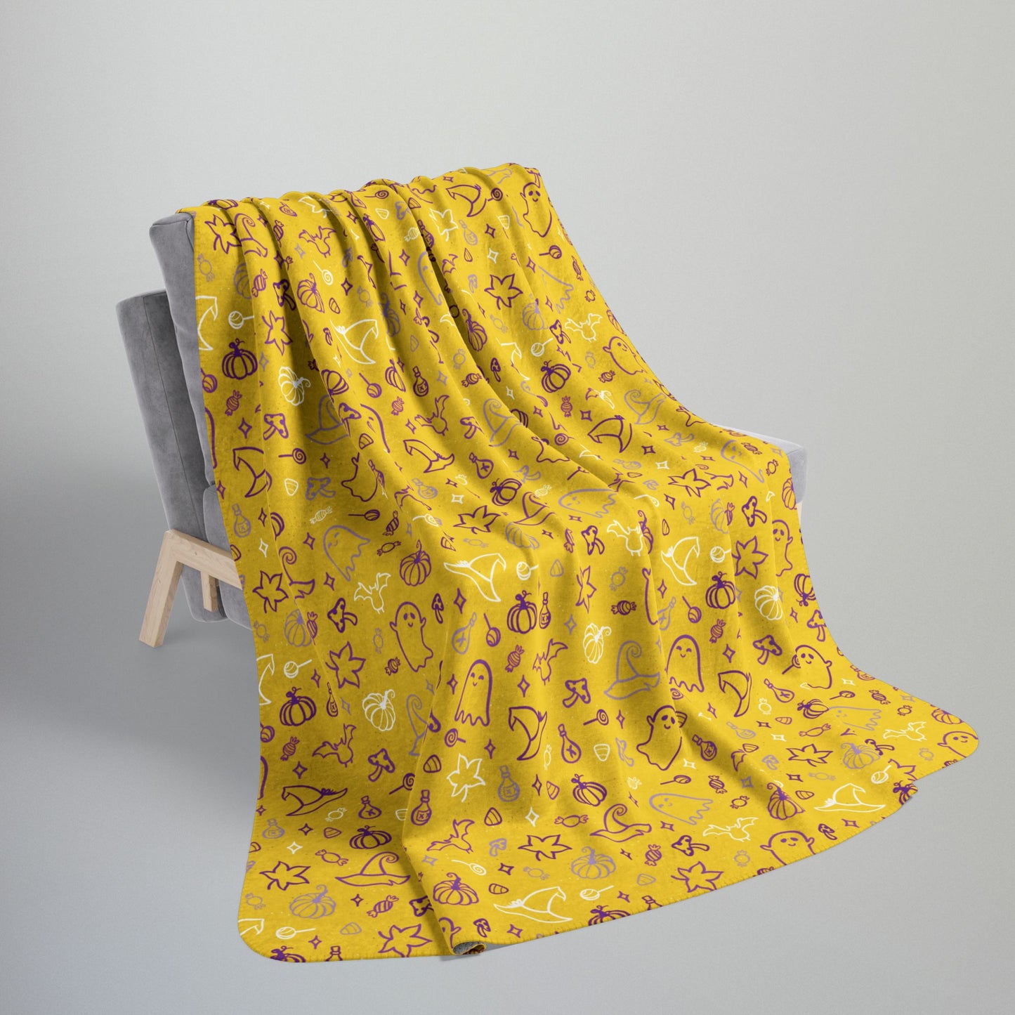 Intersex Pride Halloween Yellow Fleece Sherpa Blanket