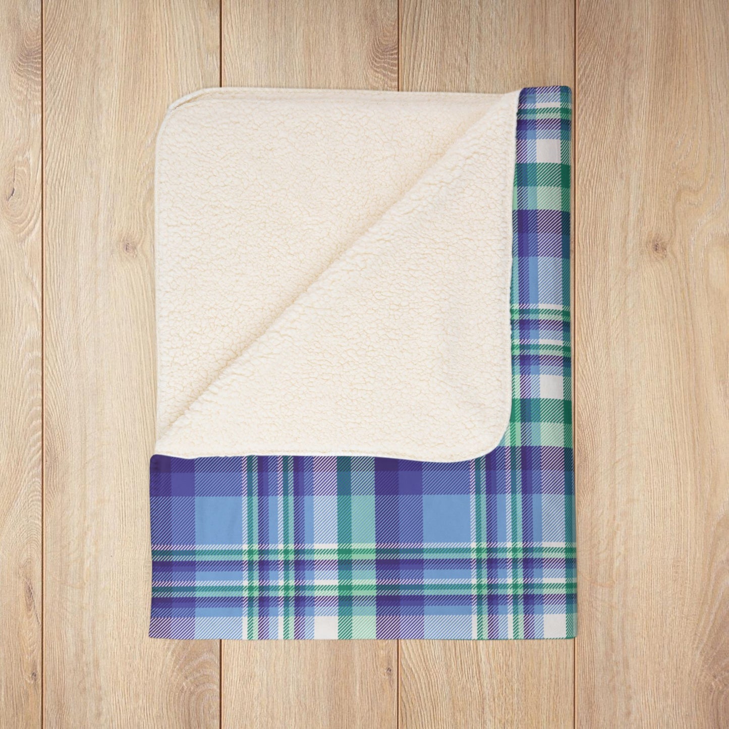 Gay Men Pride Plaid Fleece Sherpa Blanket