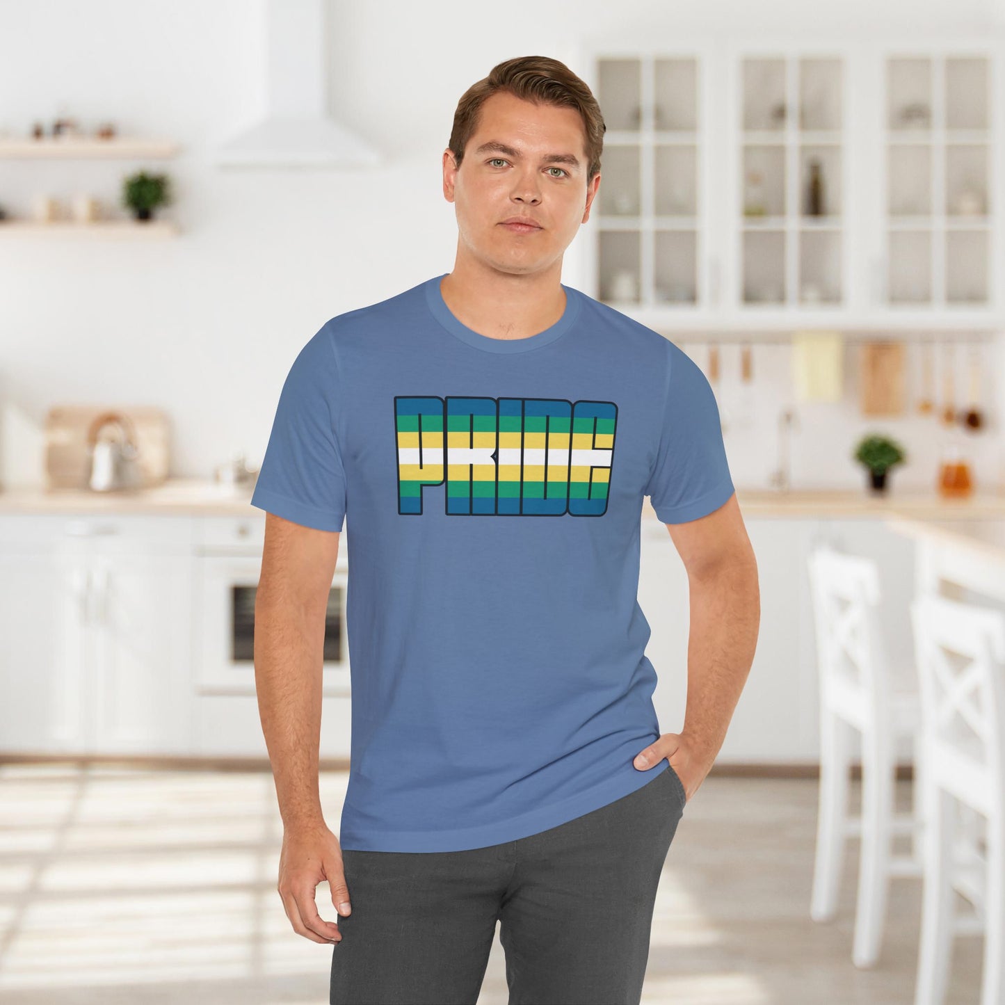 Lavender Blue Non-Binary Boy Pride Tee