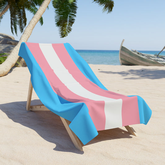 36" × 72" Transgender Pride Flag Beach Towel