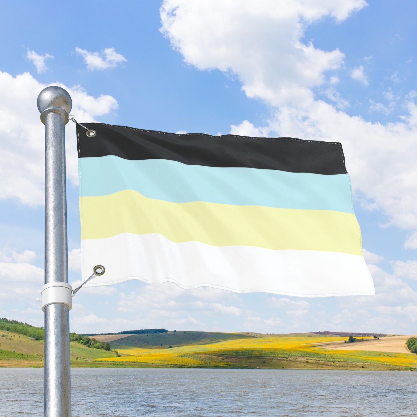 Requiesromantic 4-Stripe Pride Flag with Grommets