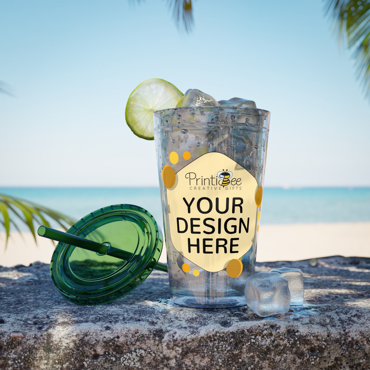 Custom 16oz Tumbler with Straw