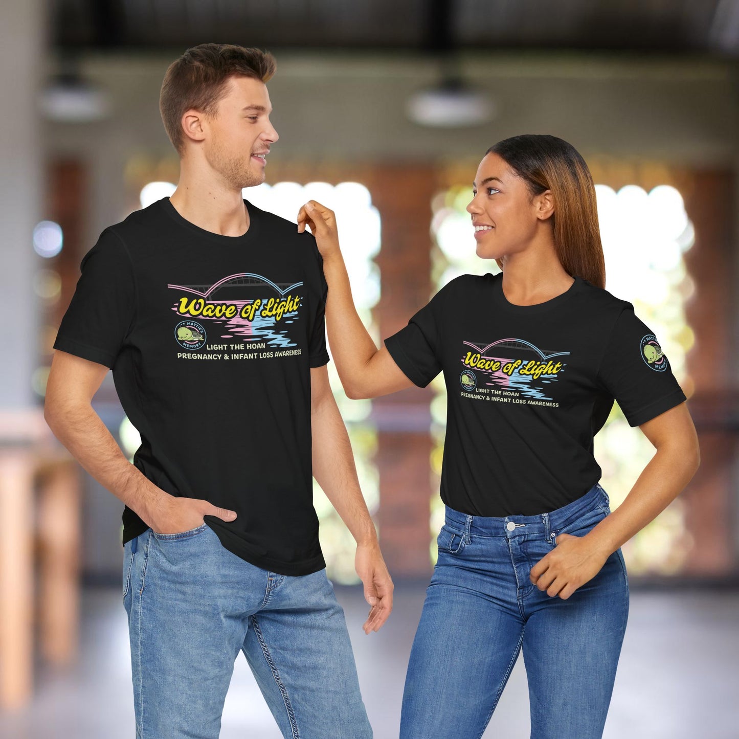 Mattie's Memory Wave of Light, Light the Hoan Bridge Tee, Milwaukee Wisconsin Infant & Pregnancy Loss Charity