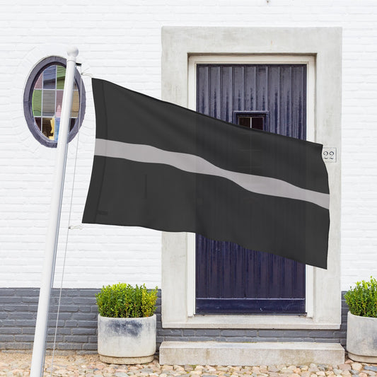 Thin Silver Line Flag for Correctional Officers