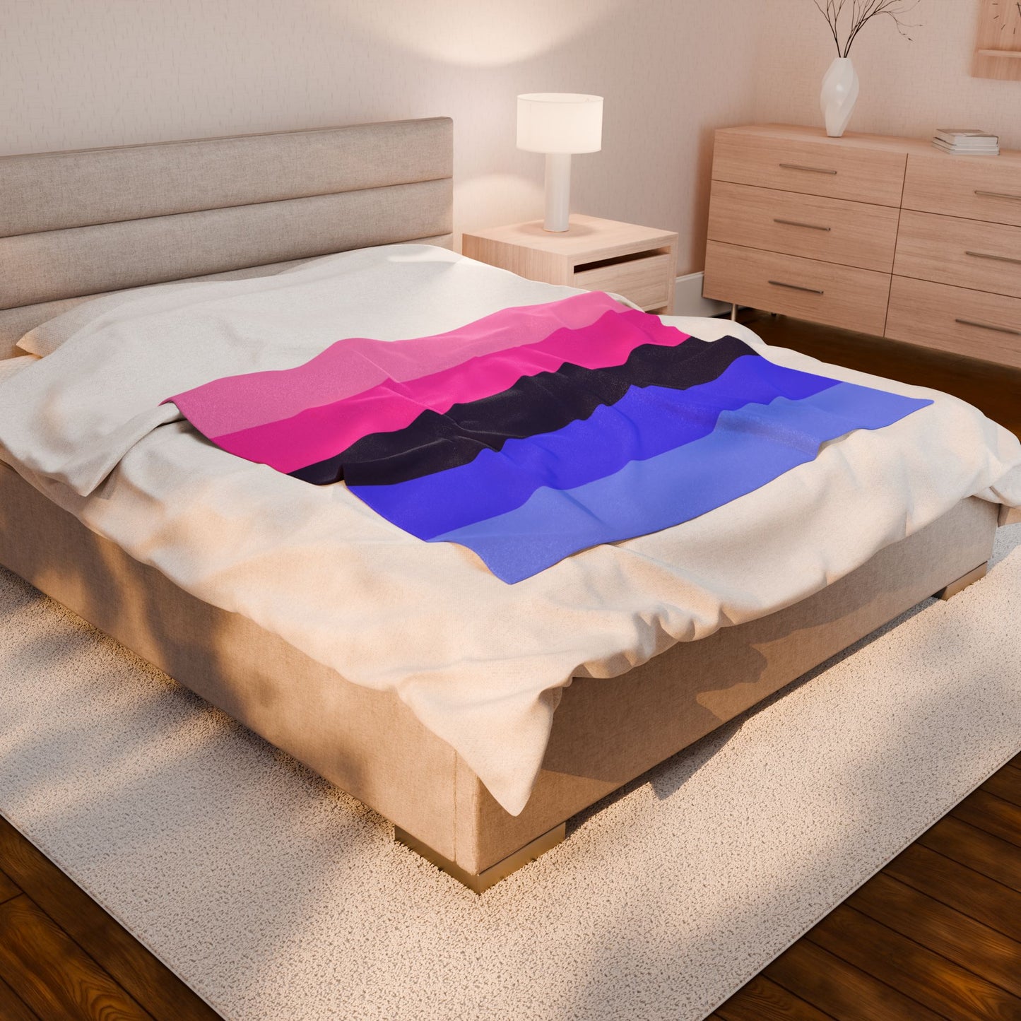 Velveteen Plush Omnisexual Pride Flag Blanket