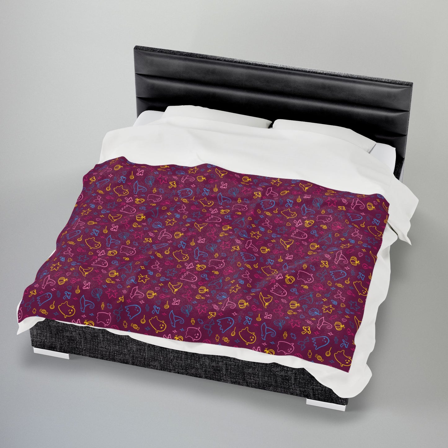 Pansexual Pride Halloween Velveteen Plush Blanket