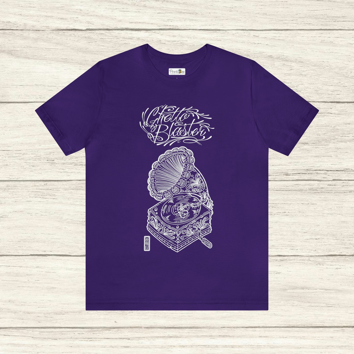 Ghetto Blaster, camiseta de arte lineal