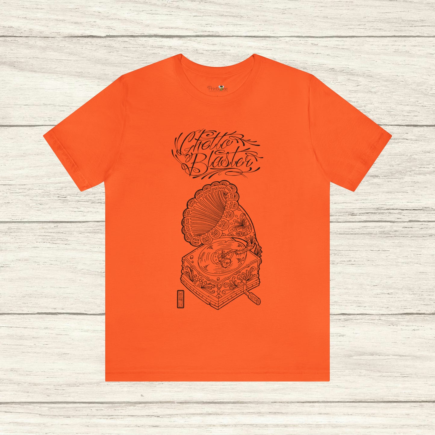 Ghetto Blaster, camiseta de arte lineal