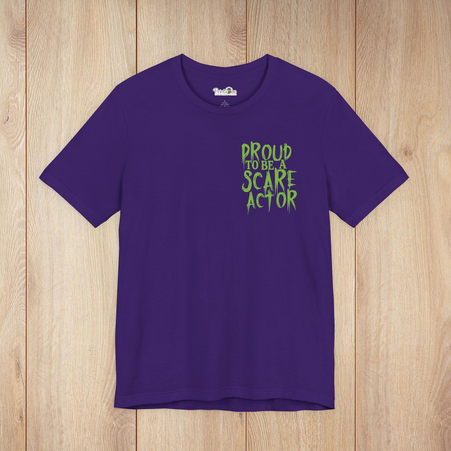 I Just Wanna Scare People & Ride Roller Coasters Tee / Proud Scare Actor (BACK graphic) • Irvine Ondrey Engineering