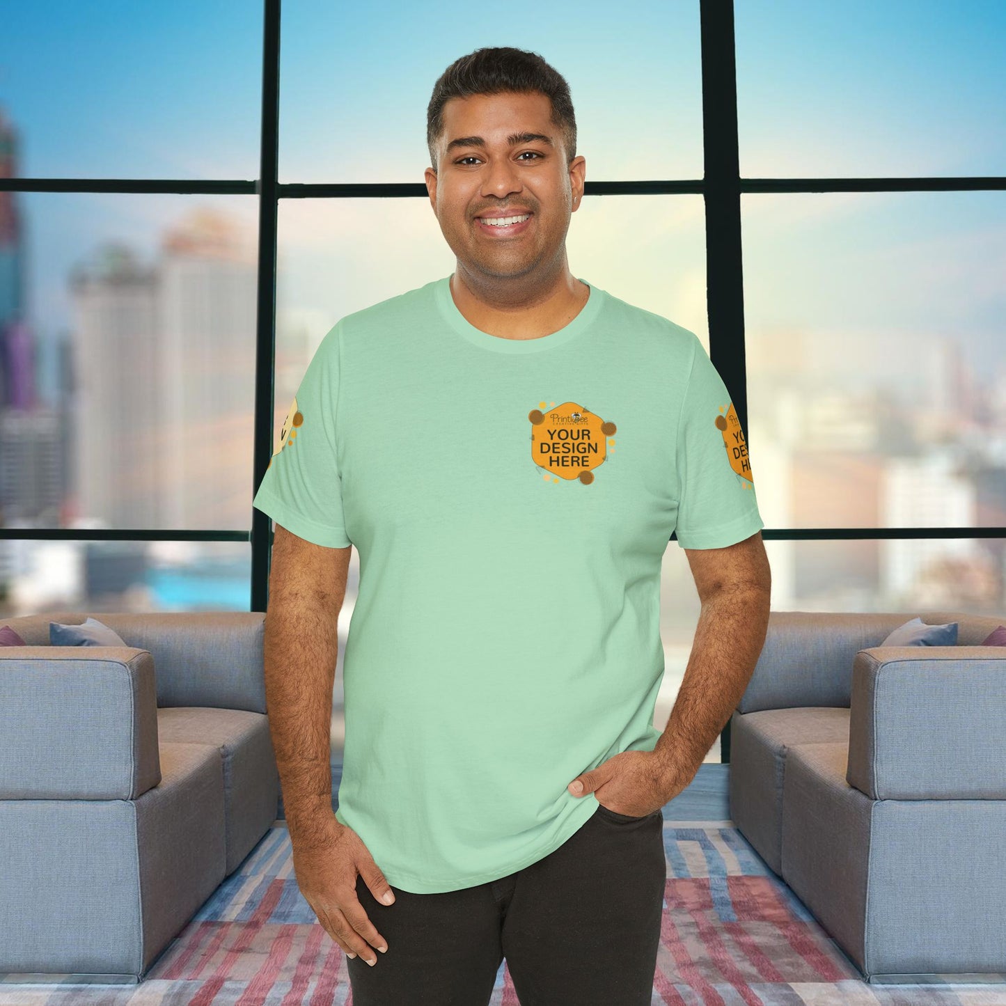 Custom Green Hues Tees for BELLA+CANVAS® 3001