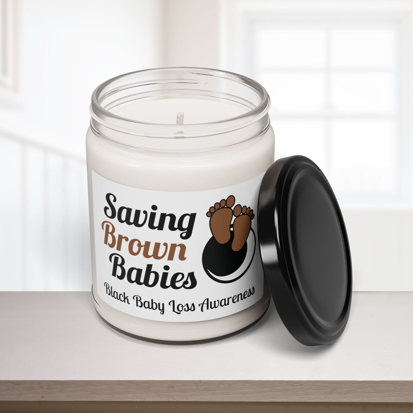 Quietly United in Loss Together and Saving Brown Babies Vela de soja de 9 oz para apoyar el embarazo y la concientización sobre la pérdida infantil