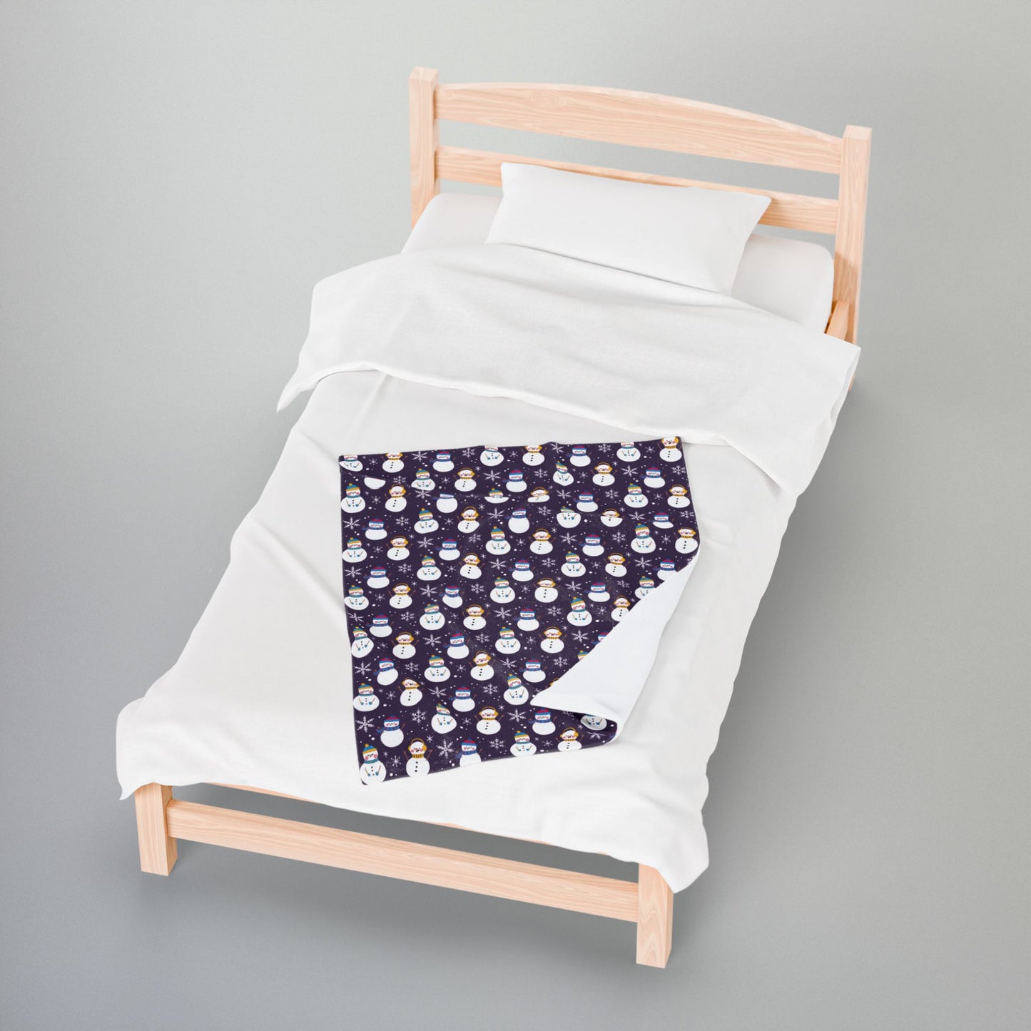 Polyamory Pride Snowmen Velveteen Plush Blanket