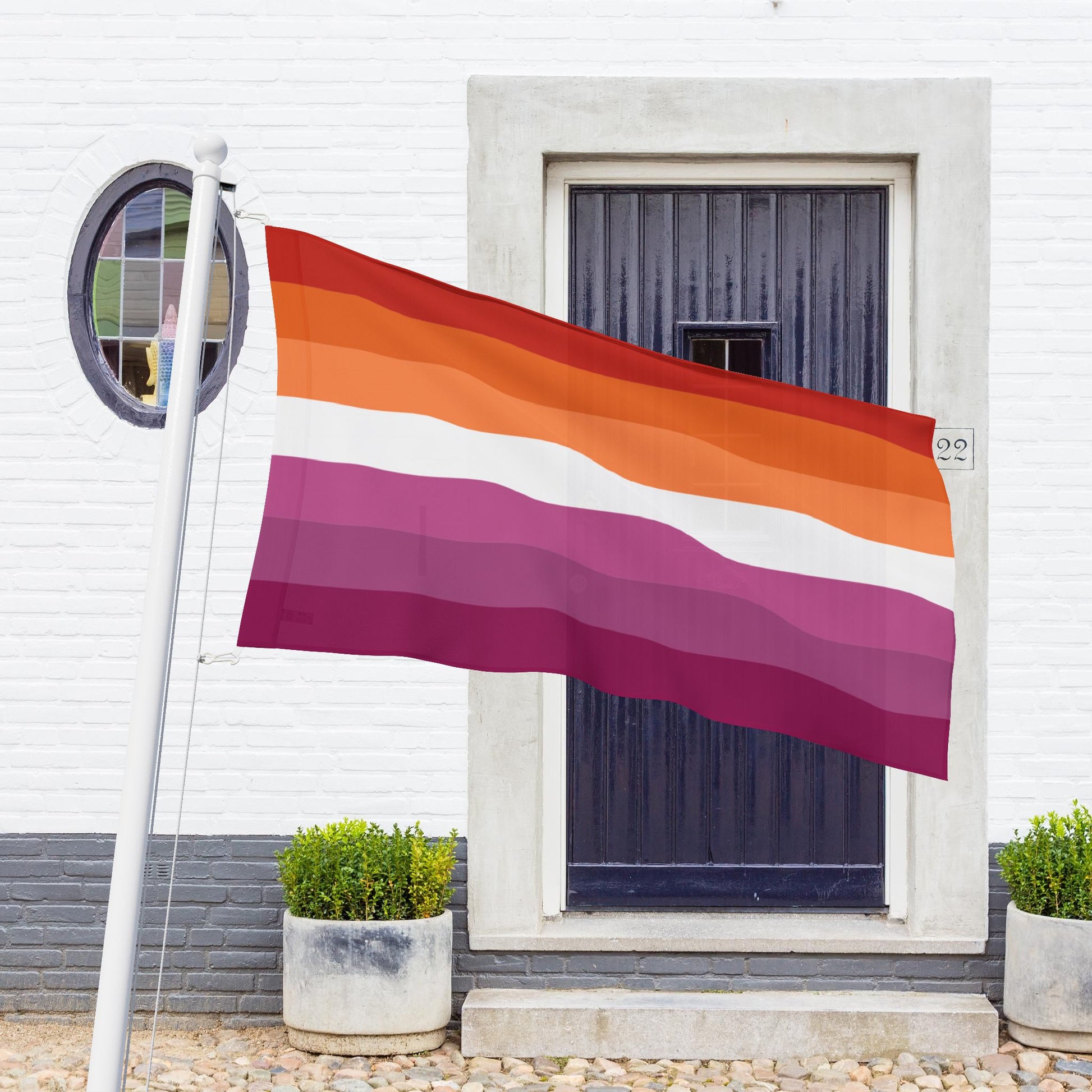 Lesbian Pride 7-Stripe Sunset Flag