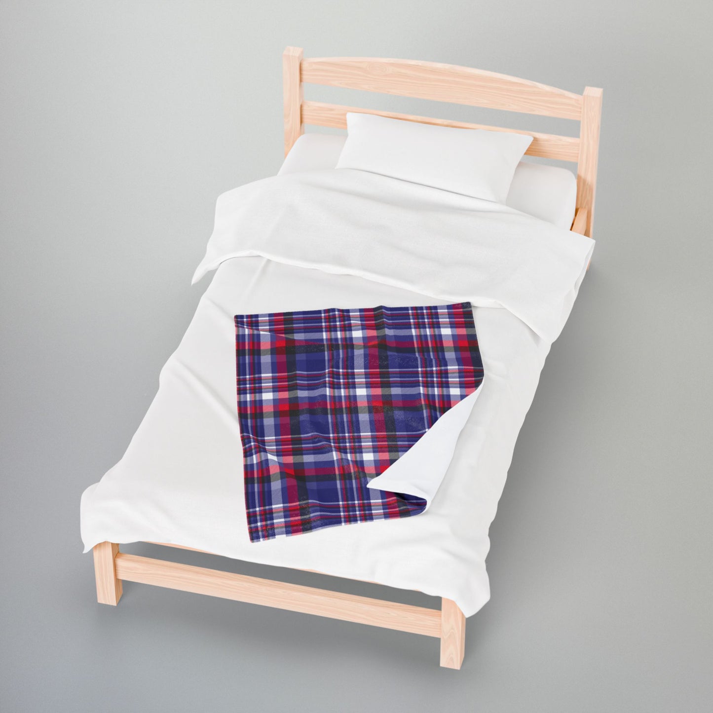 Leather Pride Plaid Velveteen Plush Blanket