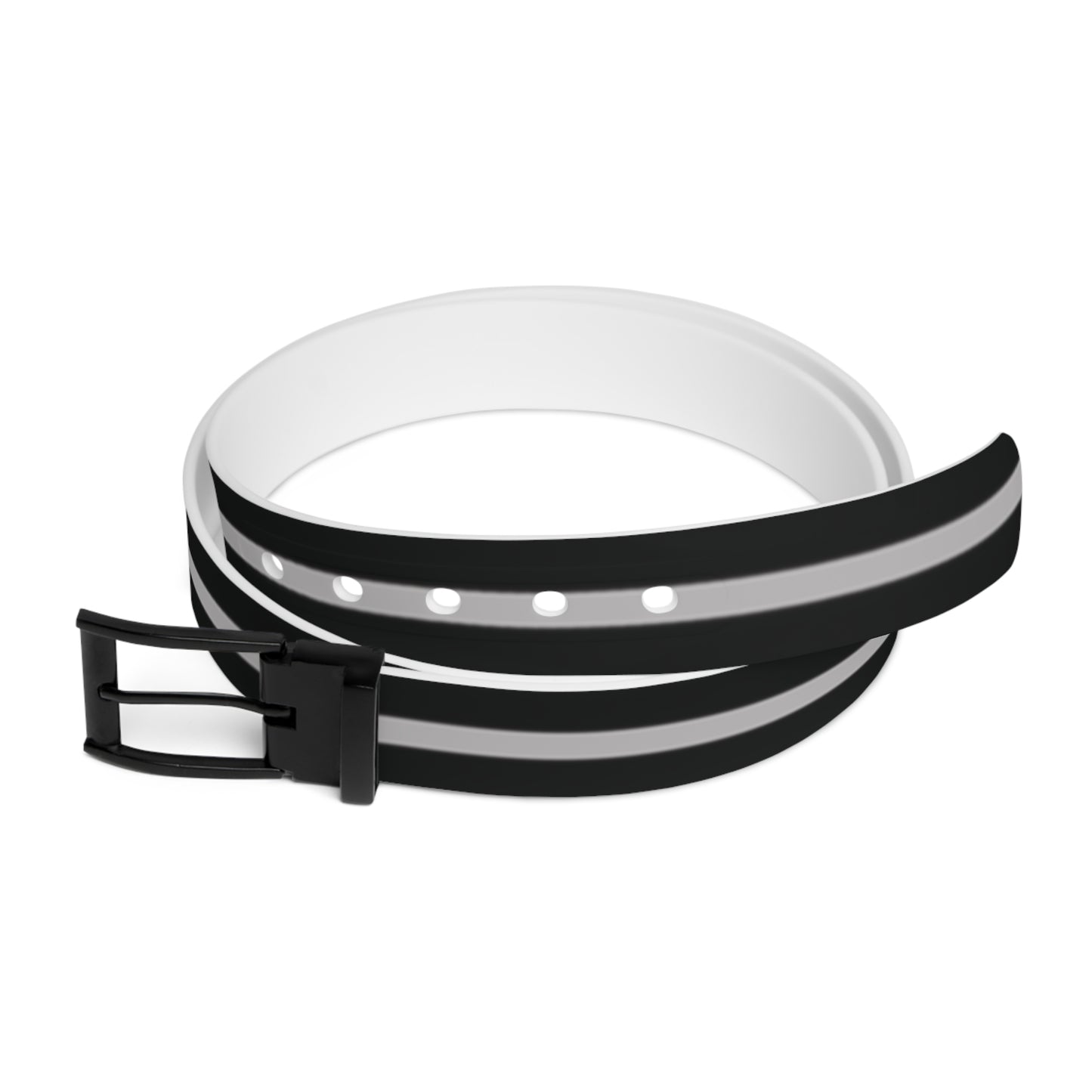 Thin Silver Line Flag Belt