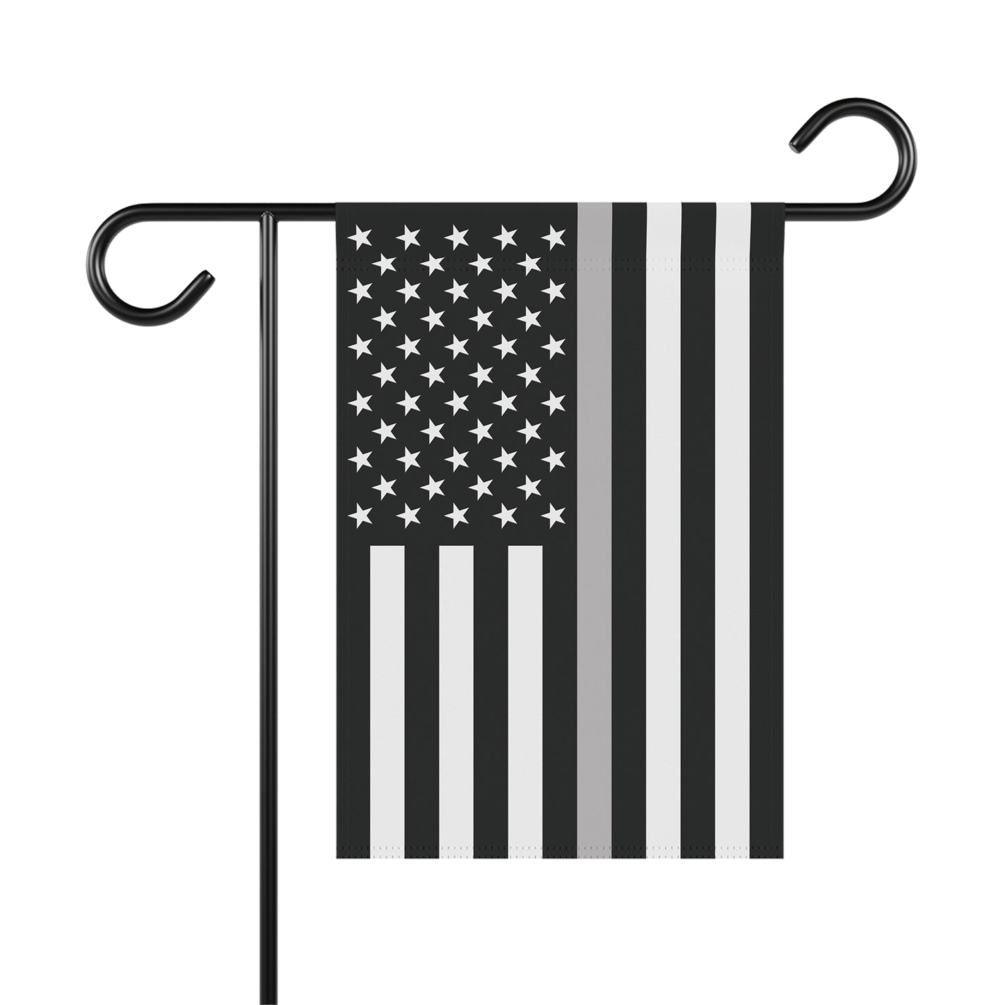 USA Thin Silver Line American Flag Garden Flag Banner