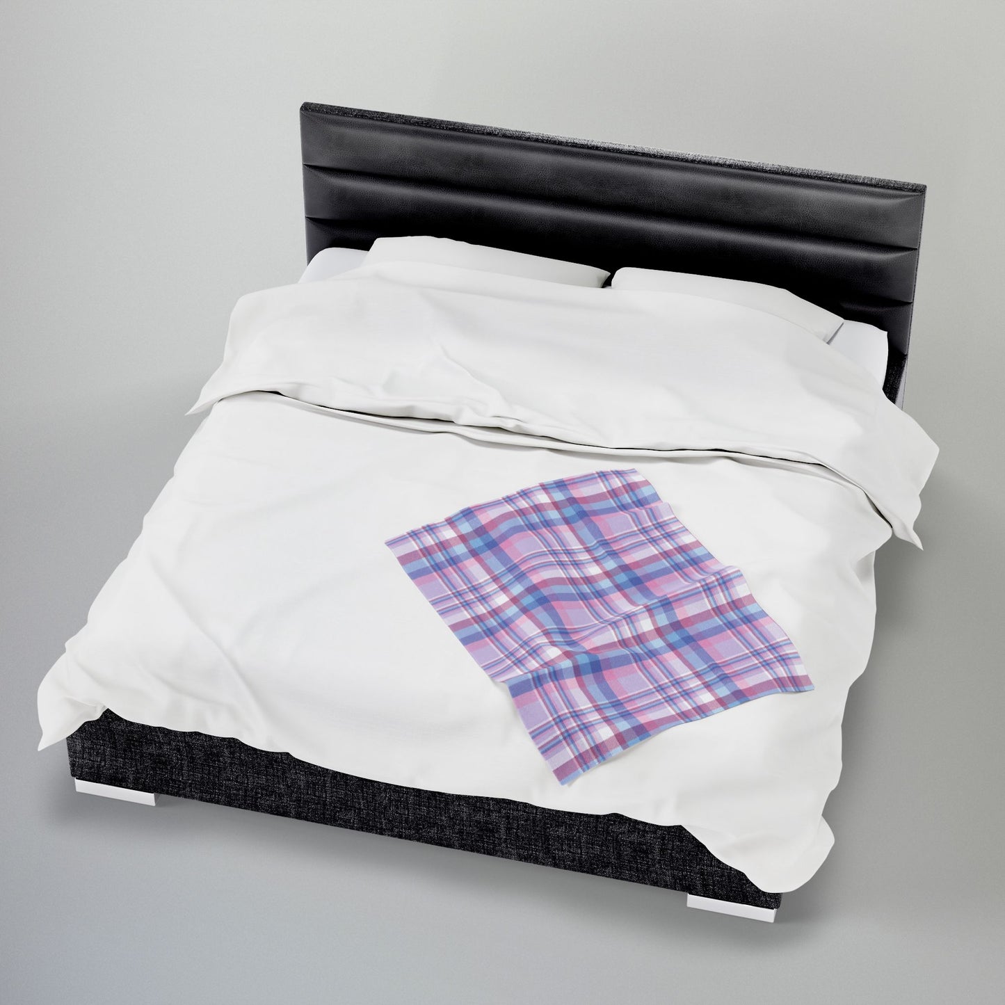 Bigender Pride Plaid Velveteen Plush Blanket