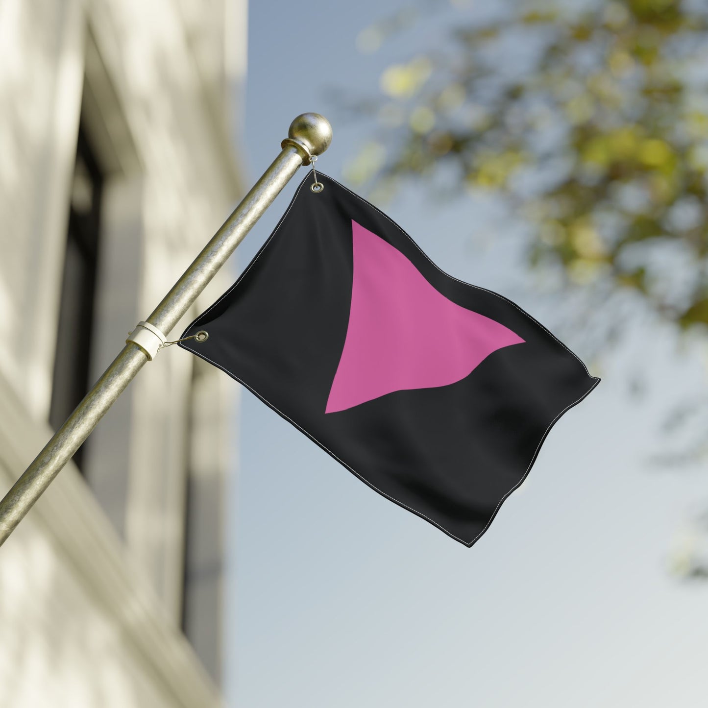 Lesbian Pride Double-Sided Pink Triangle Flag with Grommets