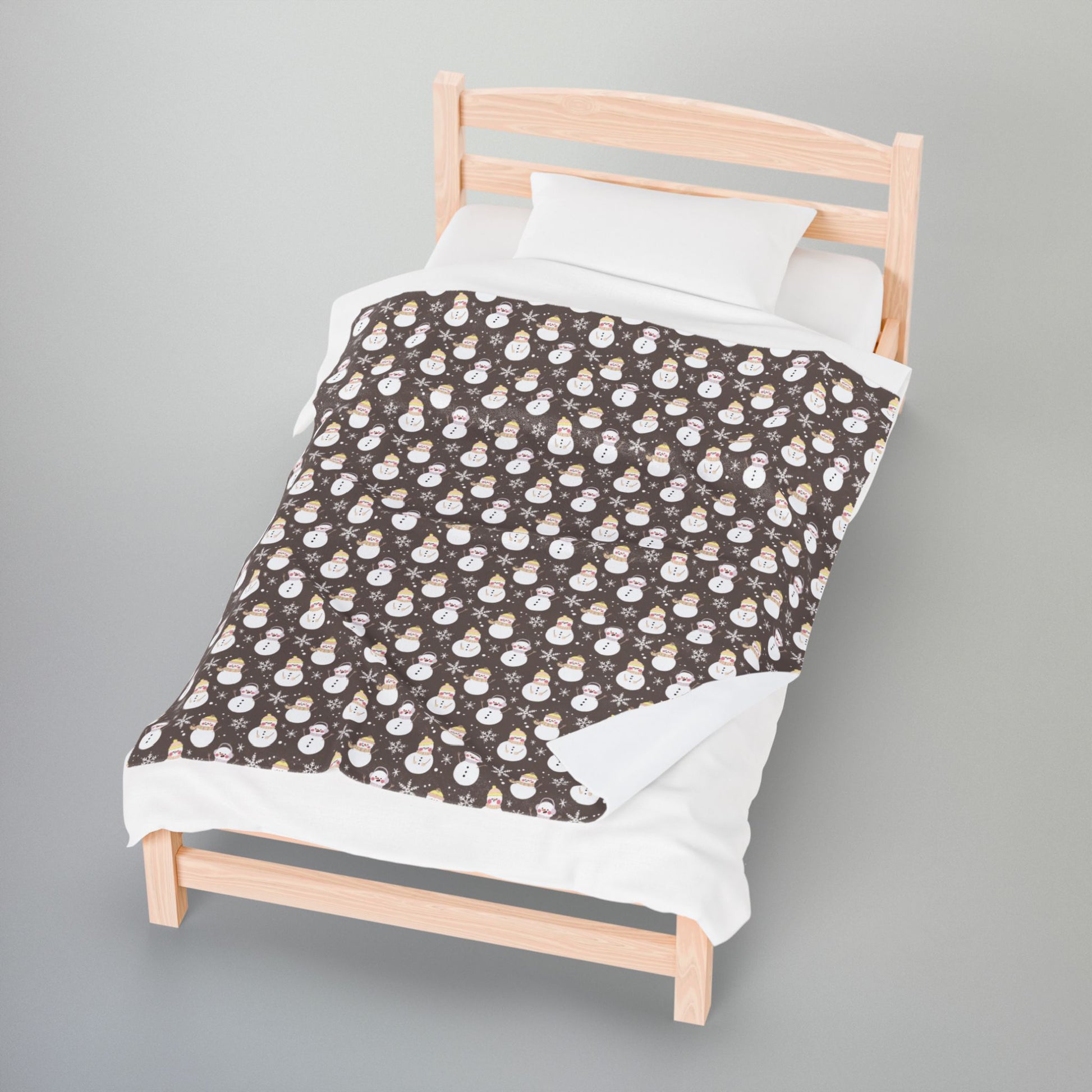 Pangender Pride Snowmen Velveteen Plush Blanket