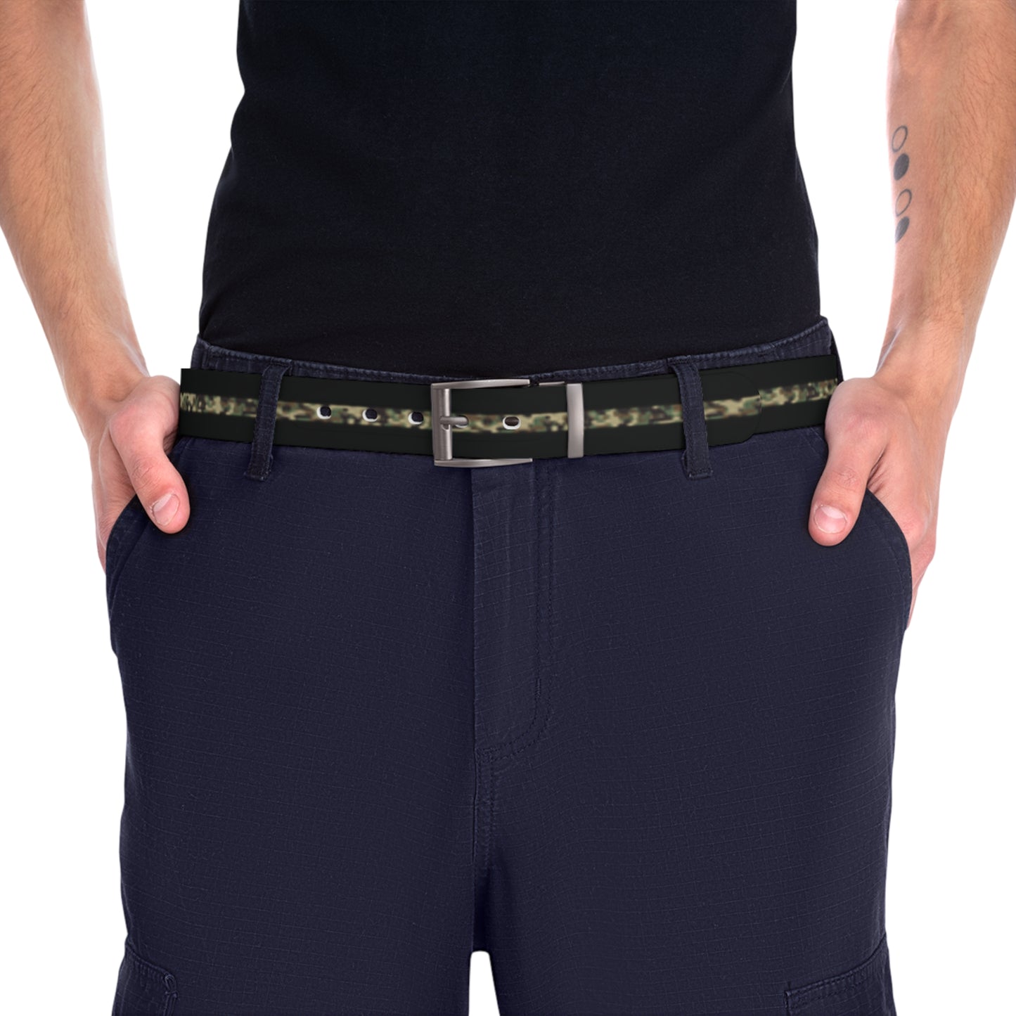 Thin Camo Line Flag Belt