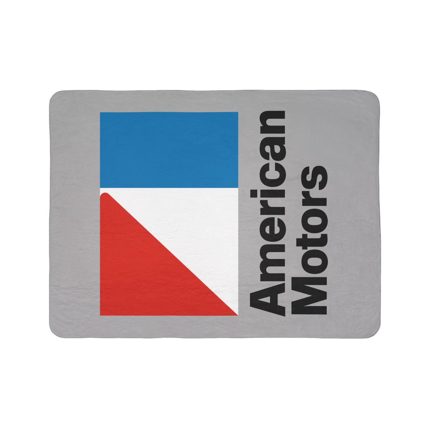 AMC Logo Grey Fleece Sherpa Blanket