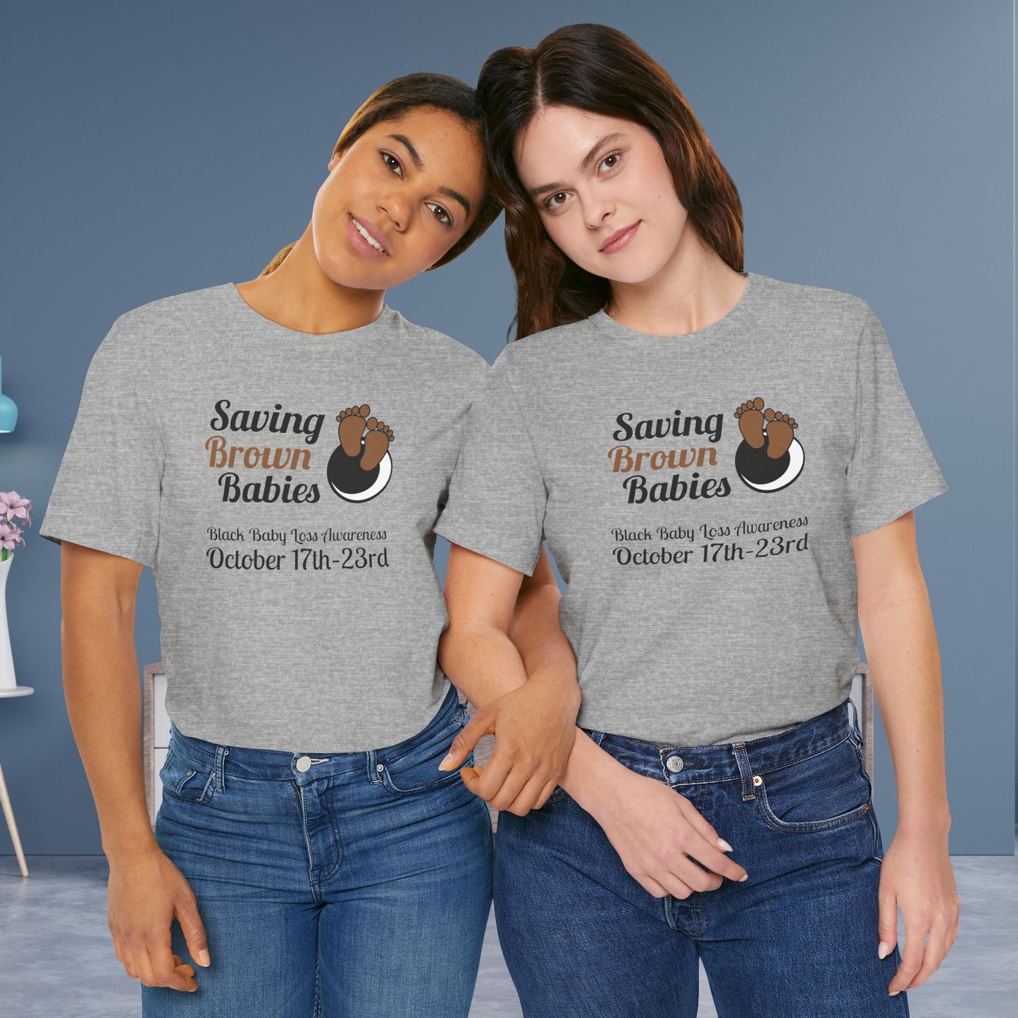 Quietly United in Loss Together Non-Profit, Saving Brown Babies Charity Tee, Pregnancy & Infant Loss Awareness