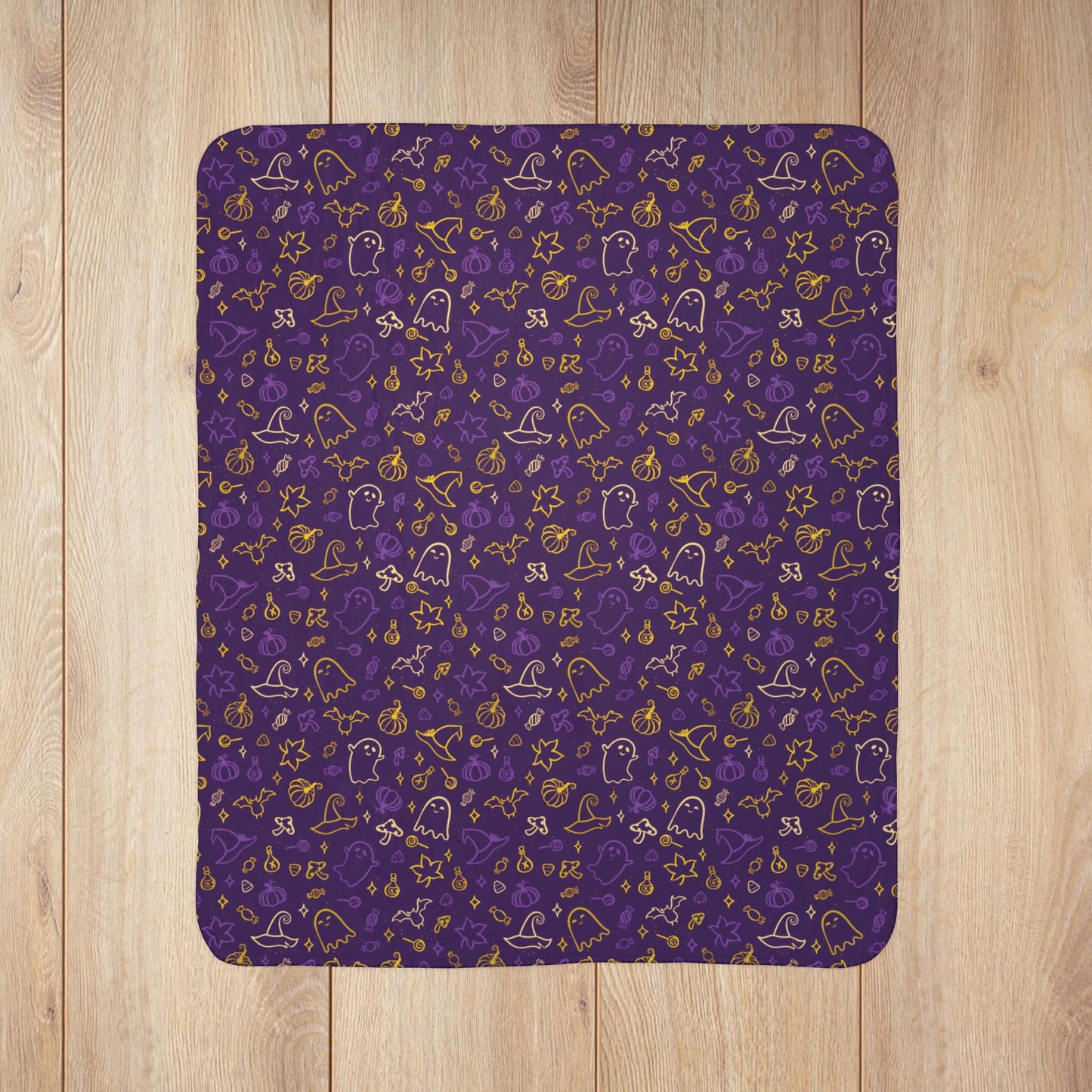Intersex Pride Halloween Purple Fleece Sherpa Blanket