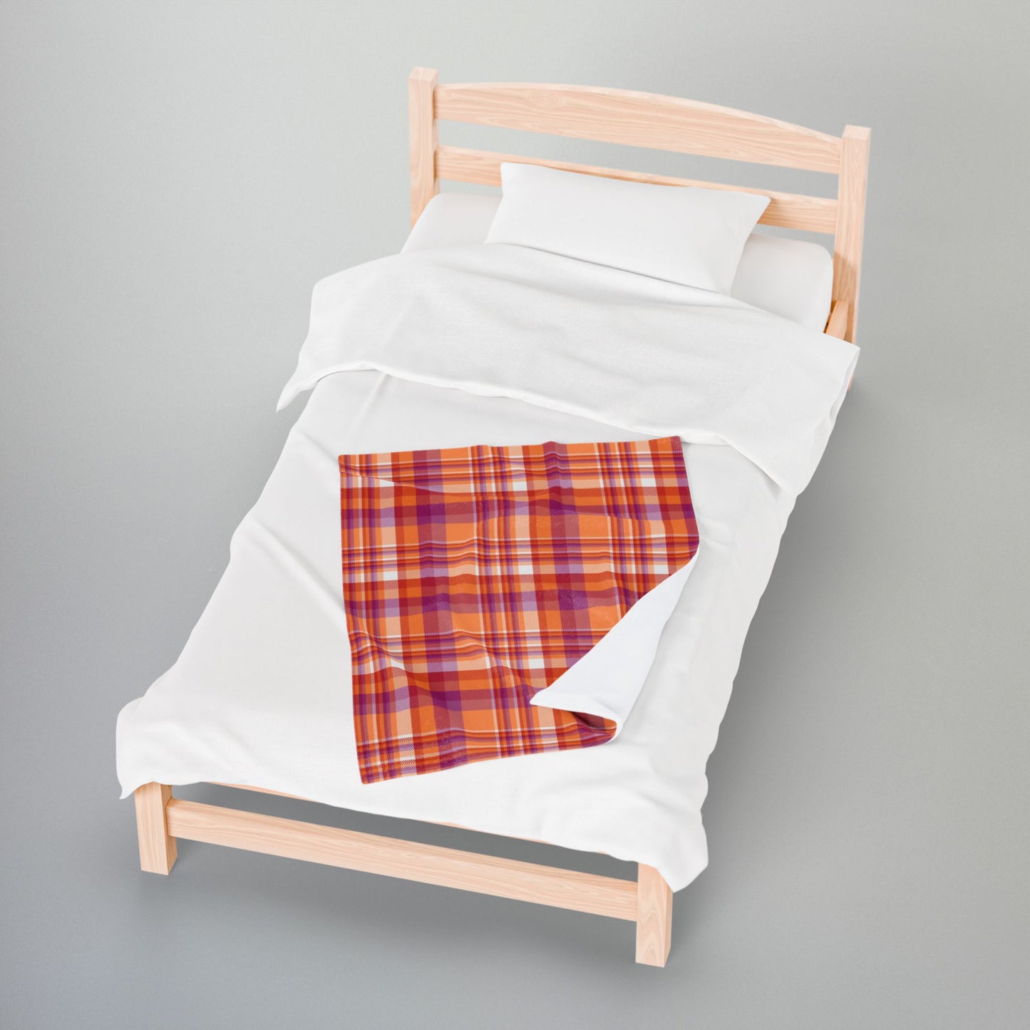 Lesbian Pride Plaid Velveteen Plush Blanket