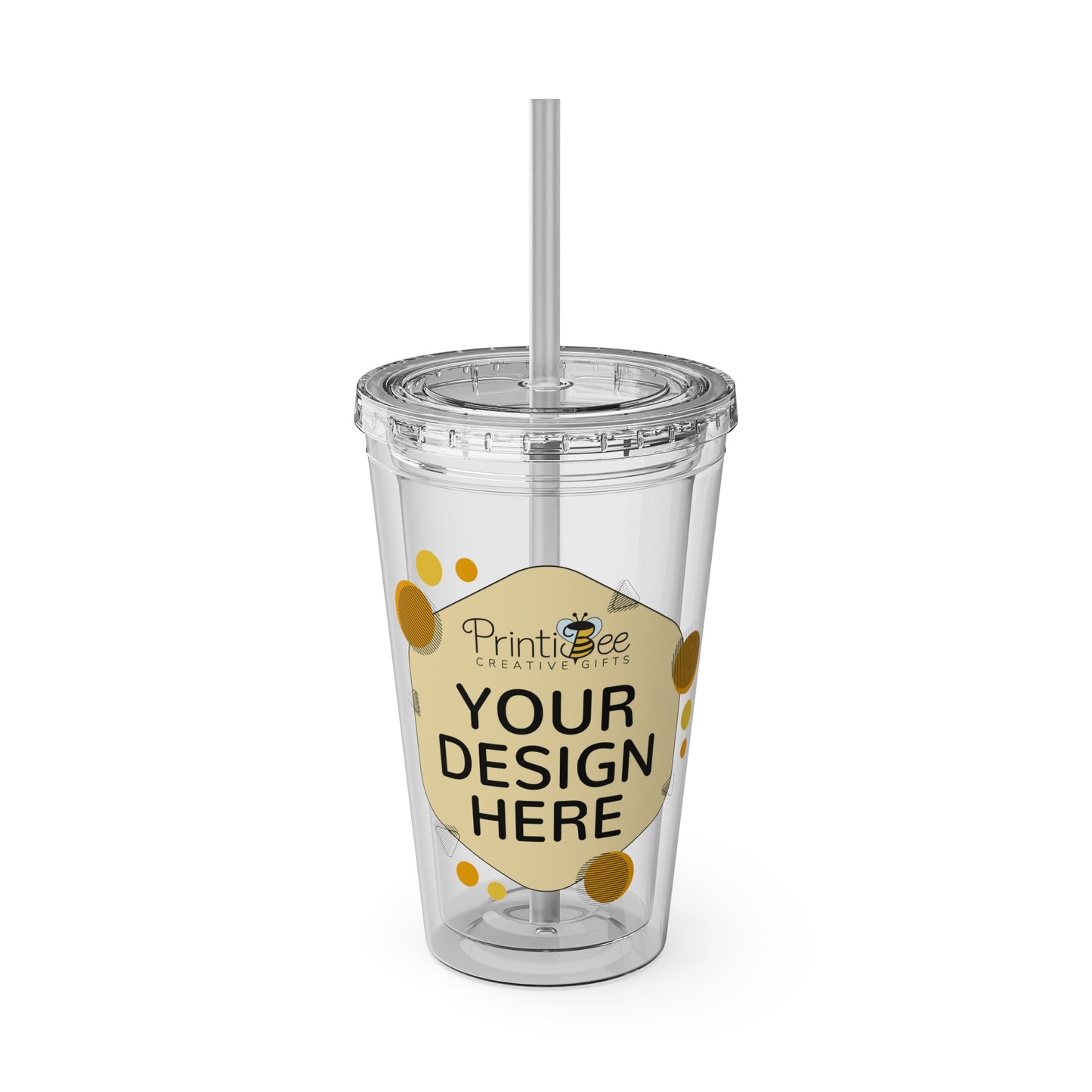 Custom 16oz Tumbler with Straw
