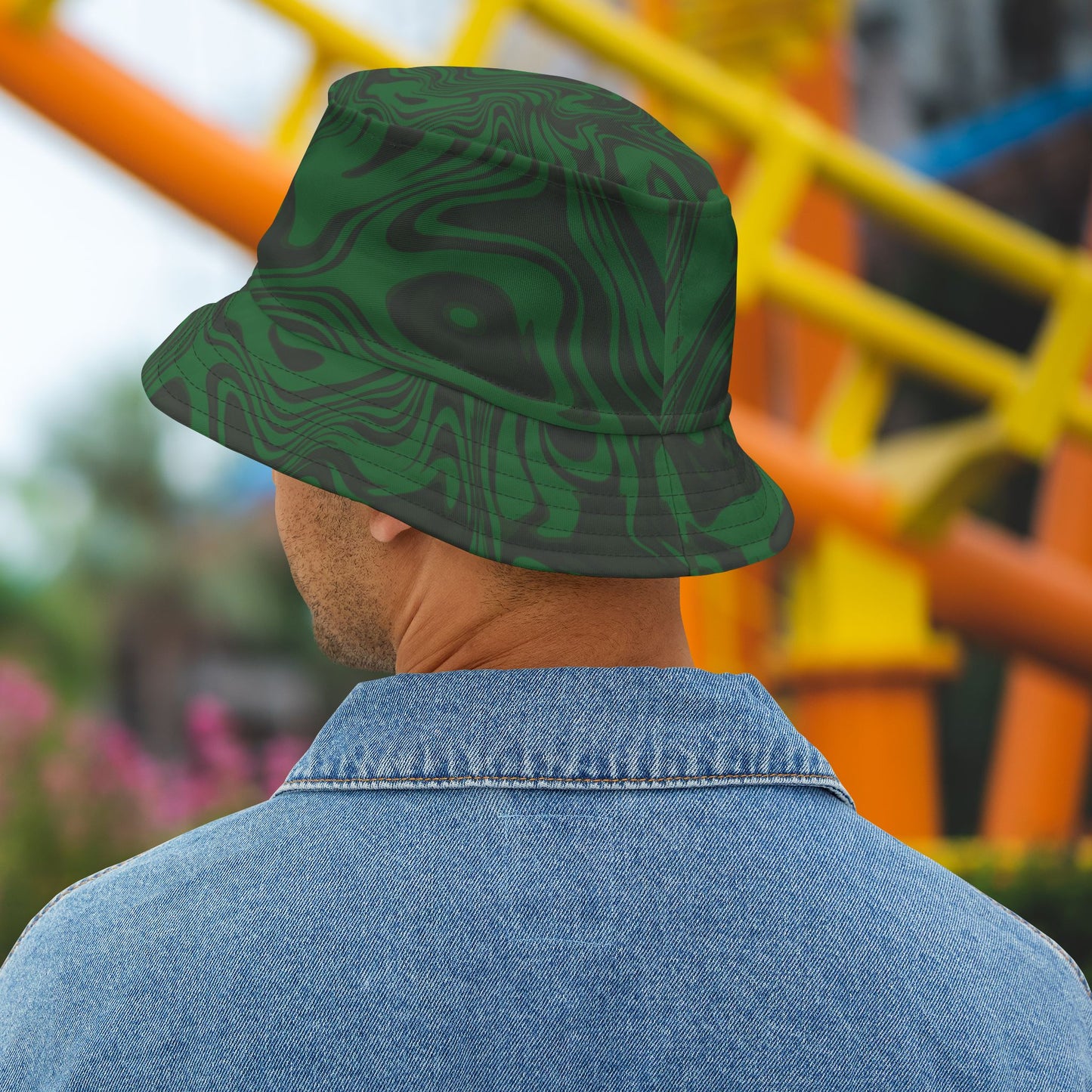 Green Swirl Bucket Hat • Irvine Ondrey Engineering