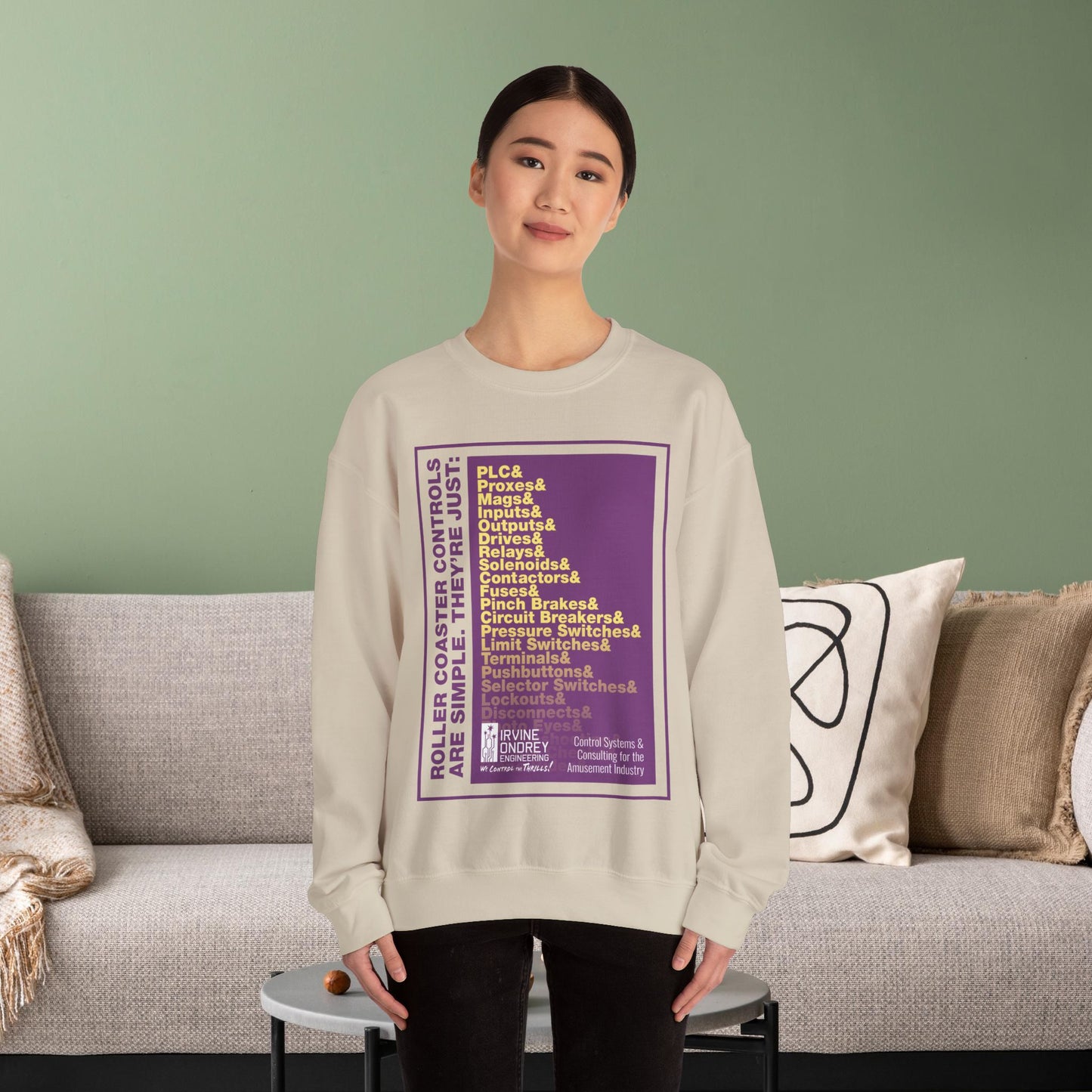 OG Controls Sweatshirt (FRONT graphic) • Irvine Ondrey Engineering