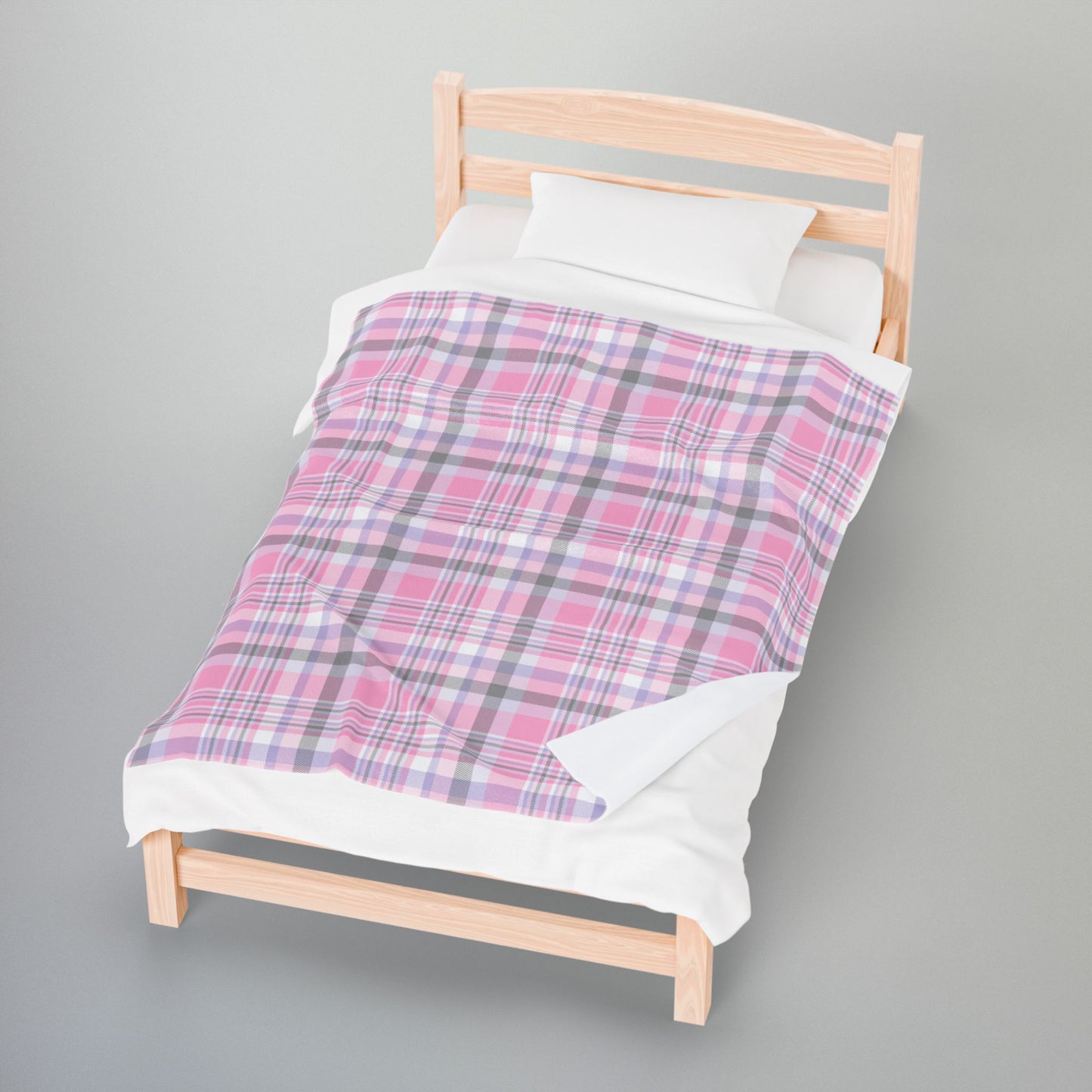 Cupiosexual Pride Plaid Velveteen Plush Blanket