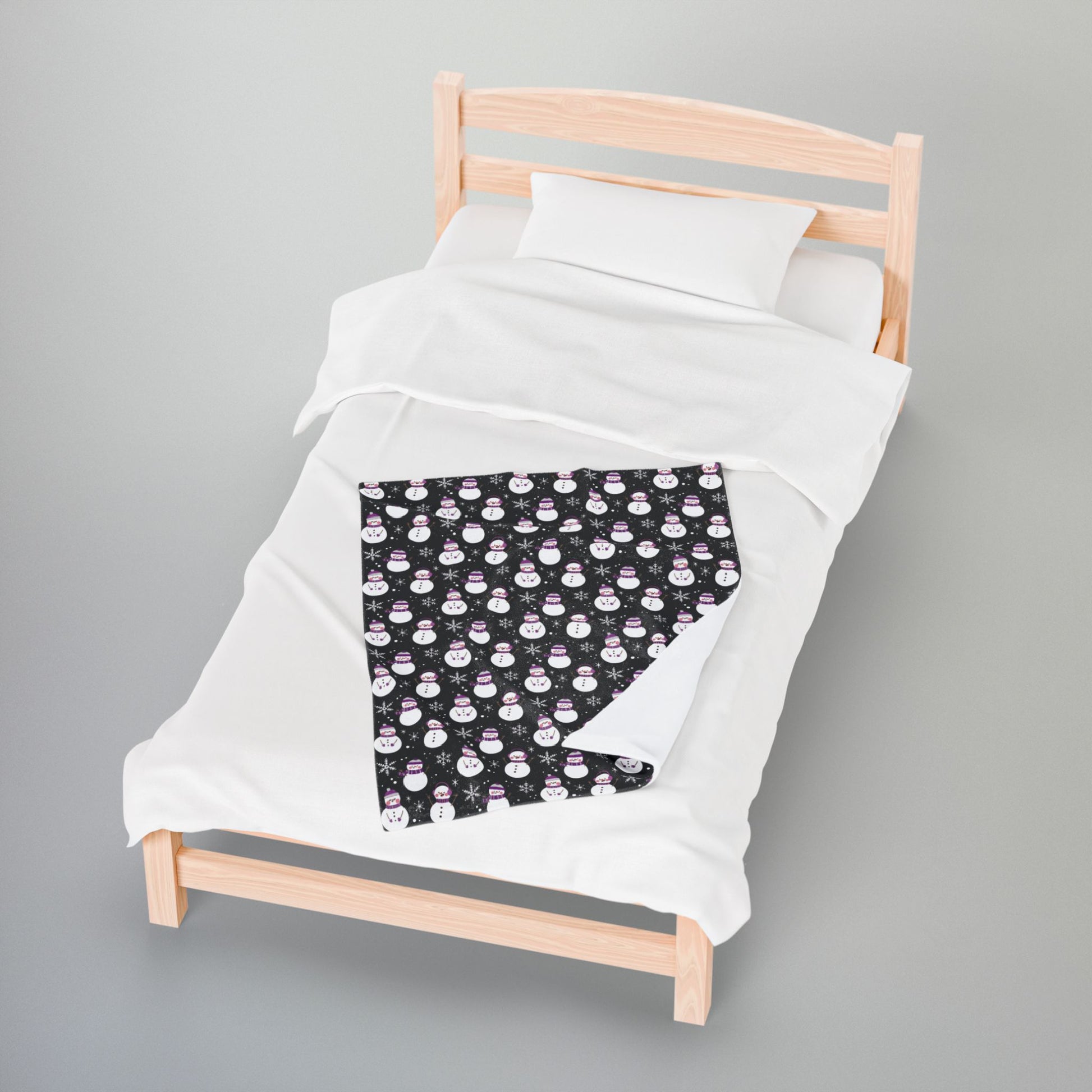 Demisexual Pride Snowmen Velveteen Plush Blanket