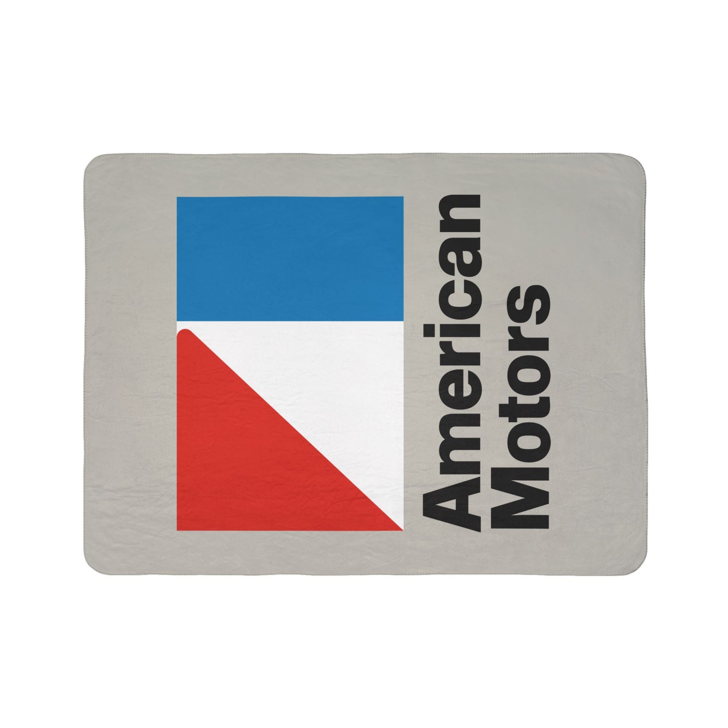 AMC Logo Greige Fleece Sherpa Blanket
