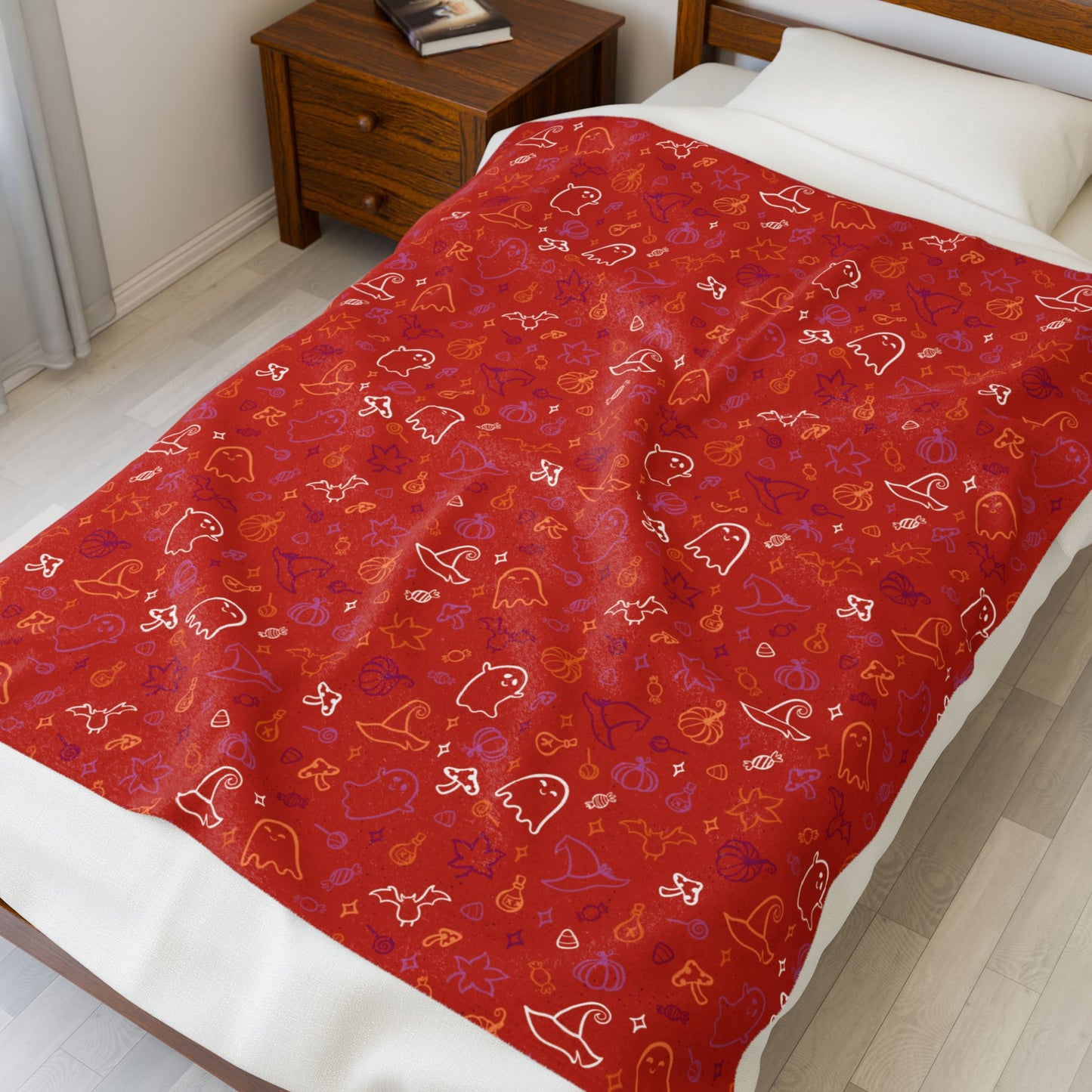 Lesbian Pride Halloween Velveteen Plush Blanket