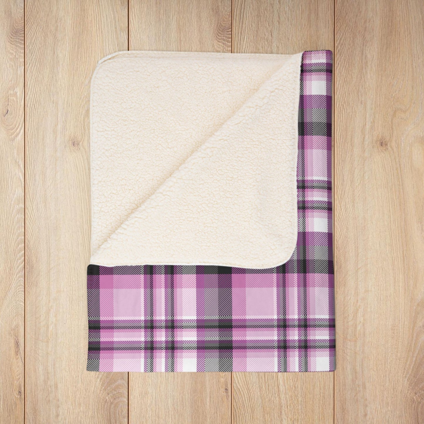 Straight Queer Pride Plaid Fleece Sherpa Blanket