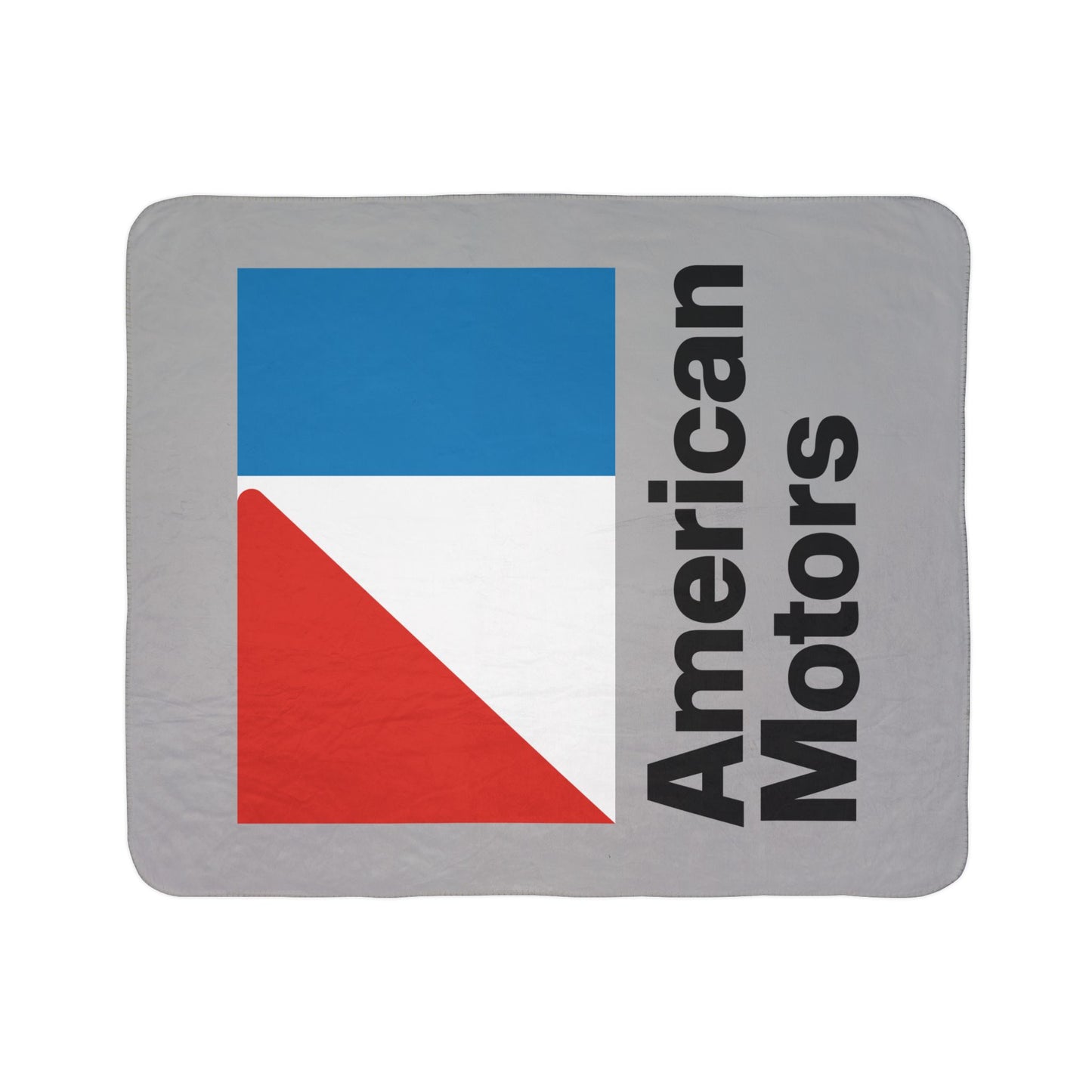 AMC Logo Grey Fleece Sherpa Blanket