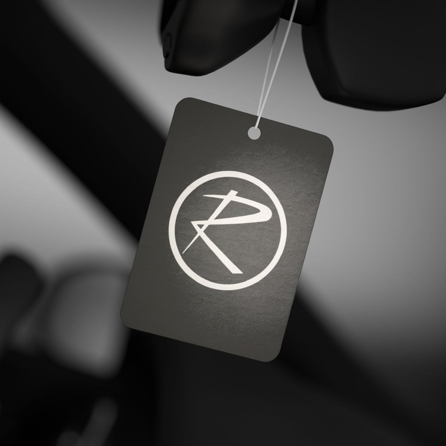 Rambler White Logo Black Air Freshener