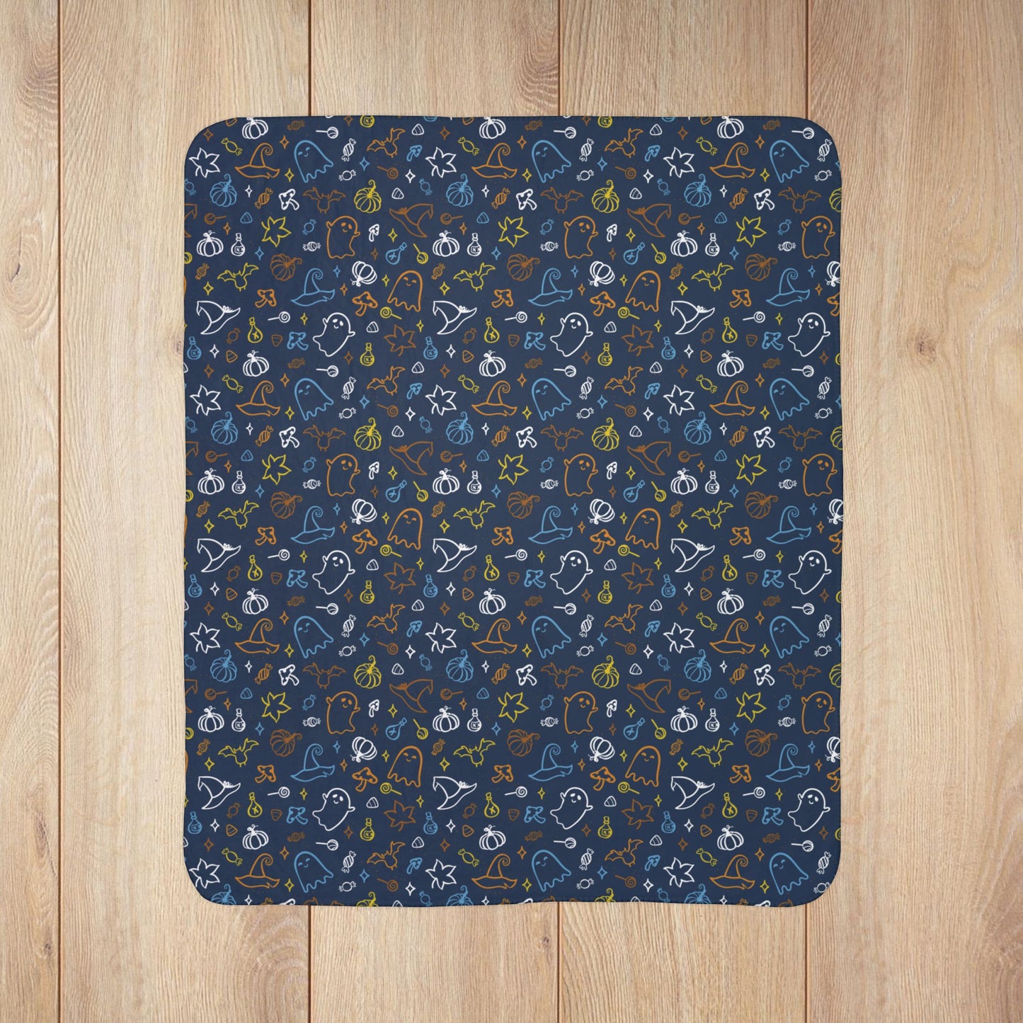 Aroace Halloween Fleece Sherpa Blanket