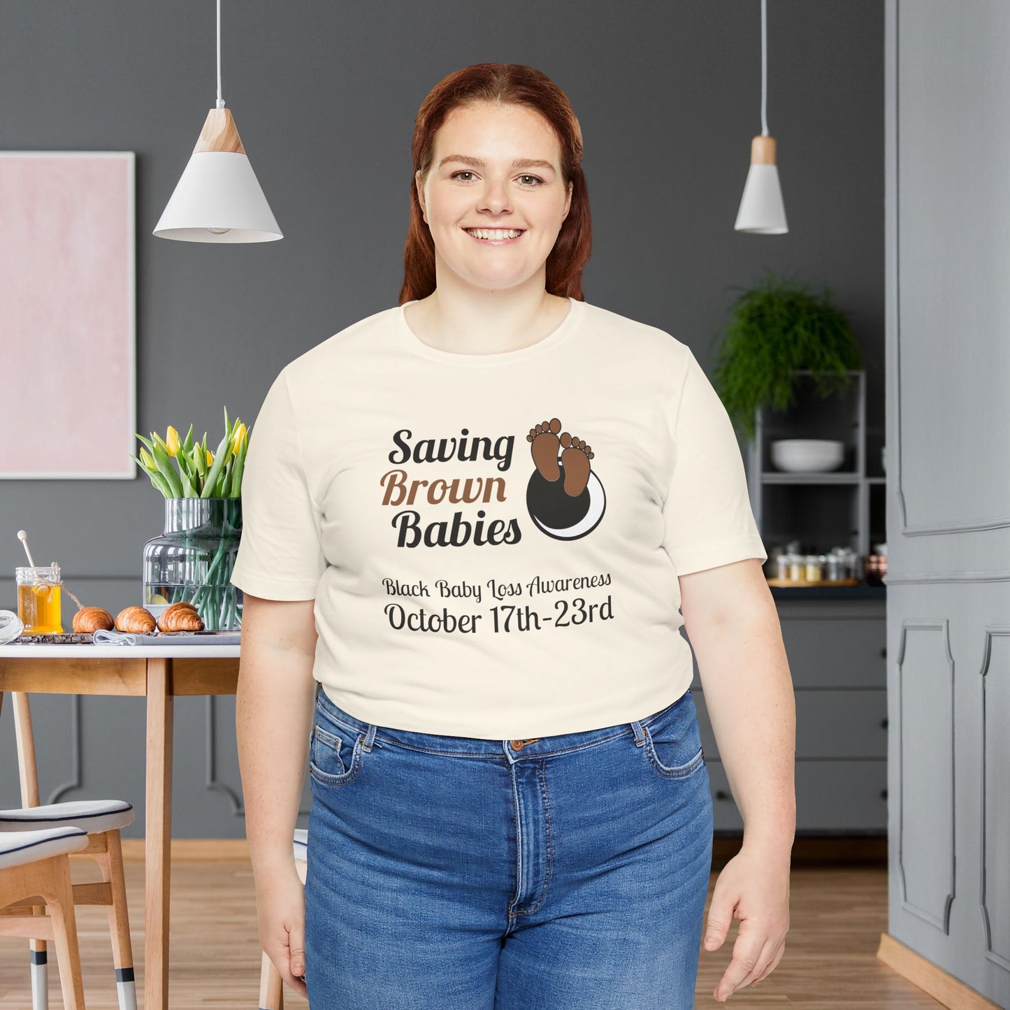 Quietly United in Loss Together Non-Profit, Saving Brown Babies Charity Tee, Pregnancy & Infant Loss Awareness