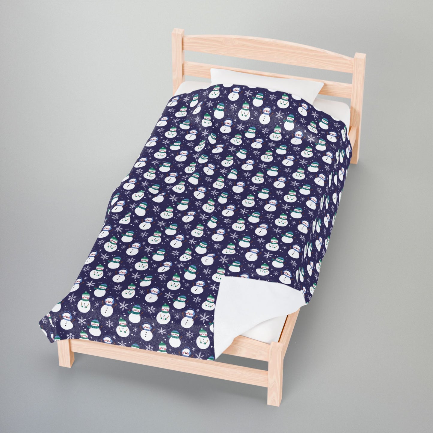 Gay Men Pride Snowmen Velveteen Plush Blanket