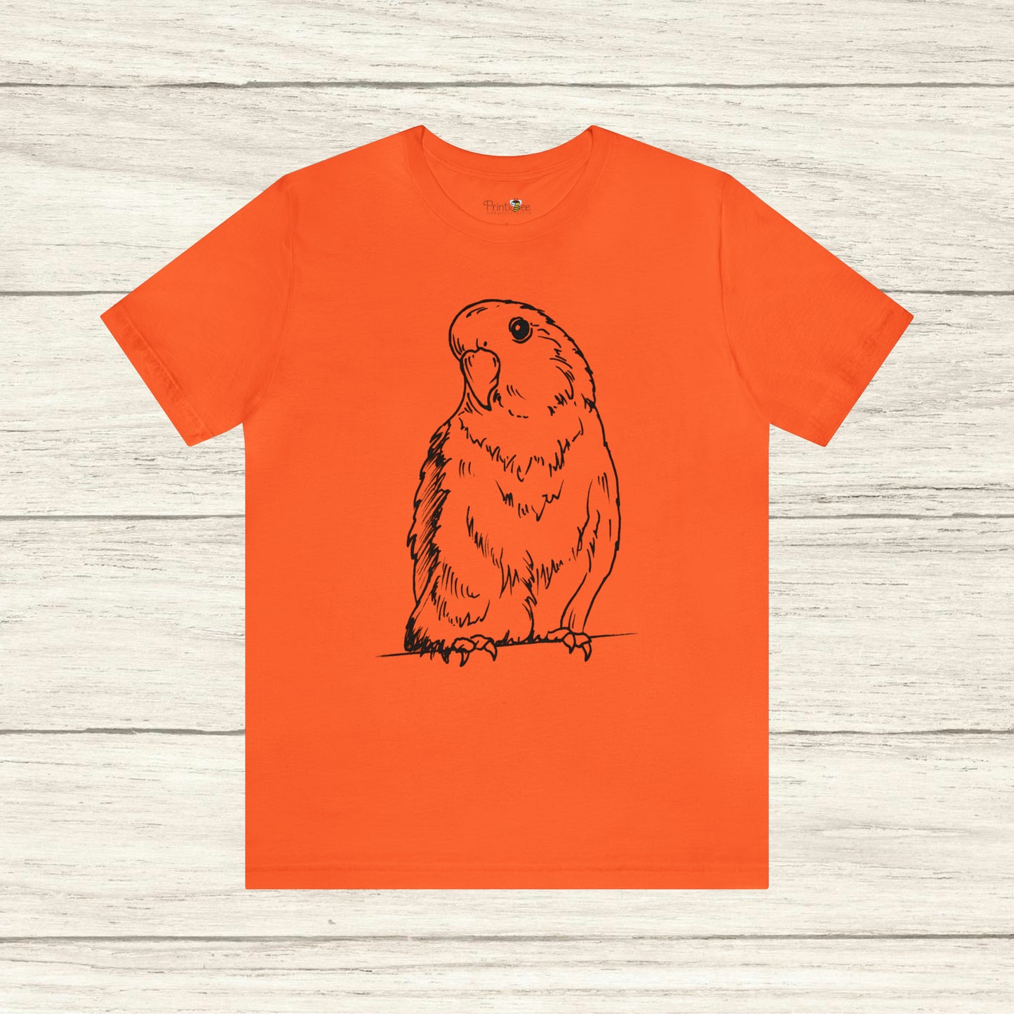 Floofball Lovebird, Line Art Tee