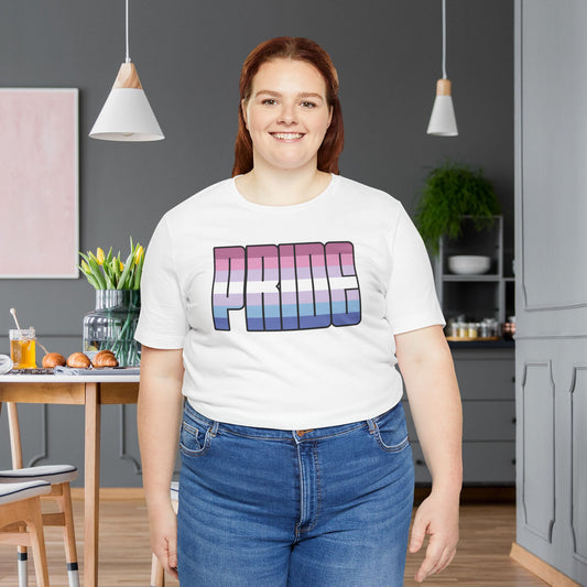 White Bigender Purple Pride Tee