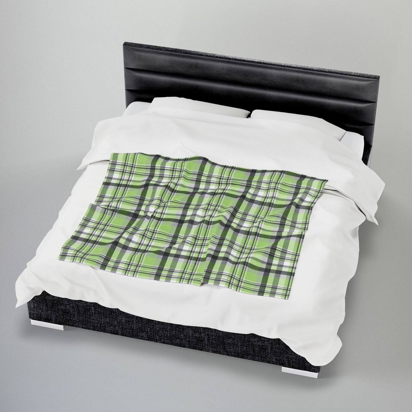 Agender Pride Plaid Velveteen Plush Blanket