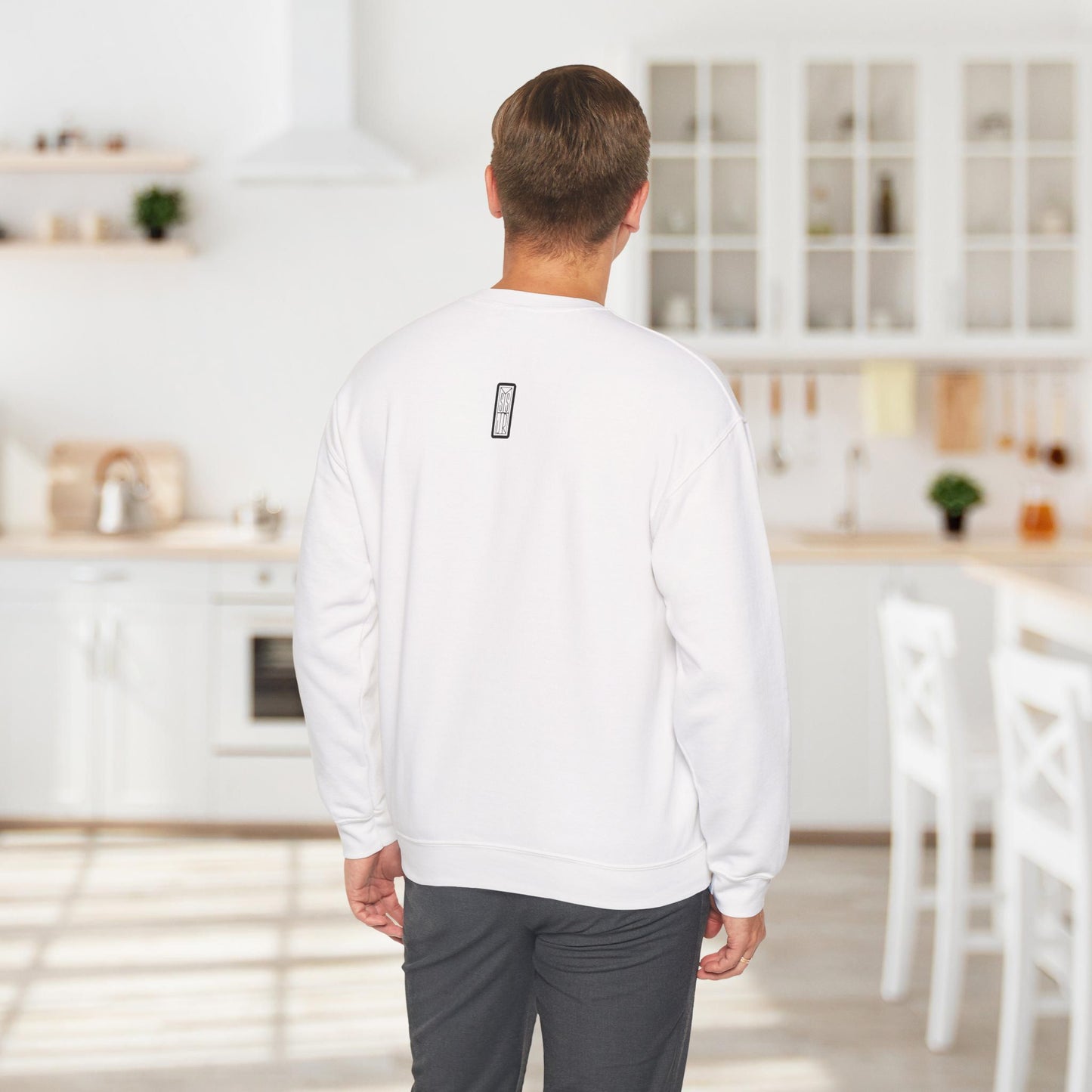 Ghetto Blaster, sudadera con cuello redondo y arte lineal