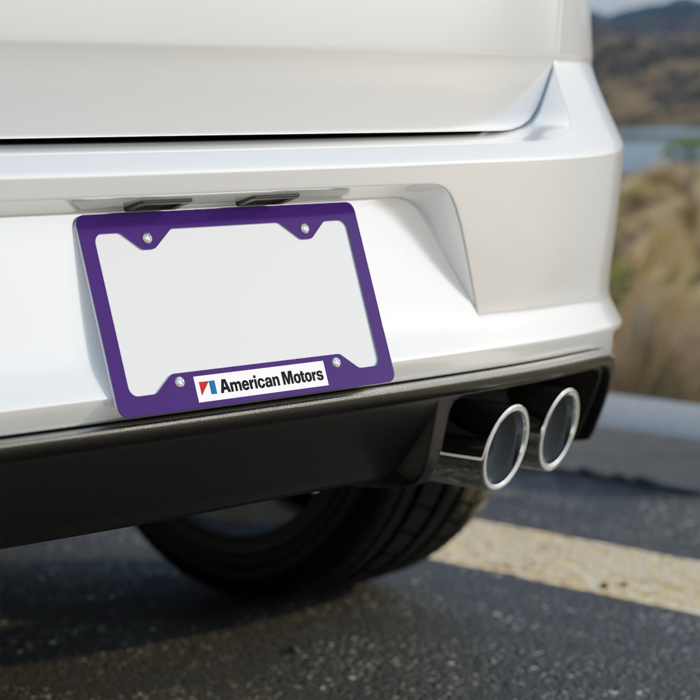 AMC Logo Custom Metal License Plate Frame
