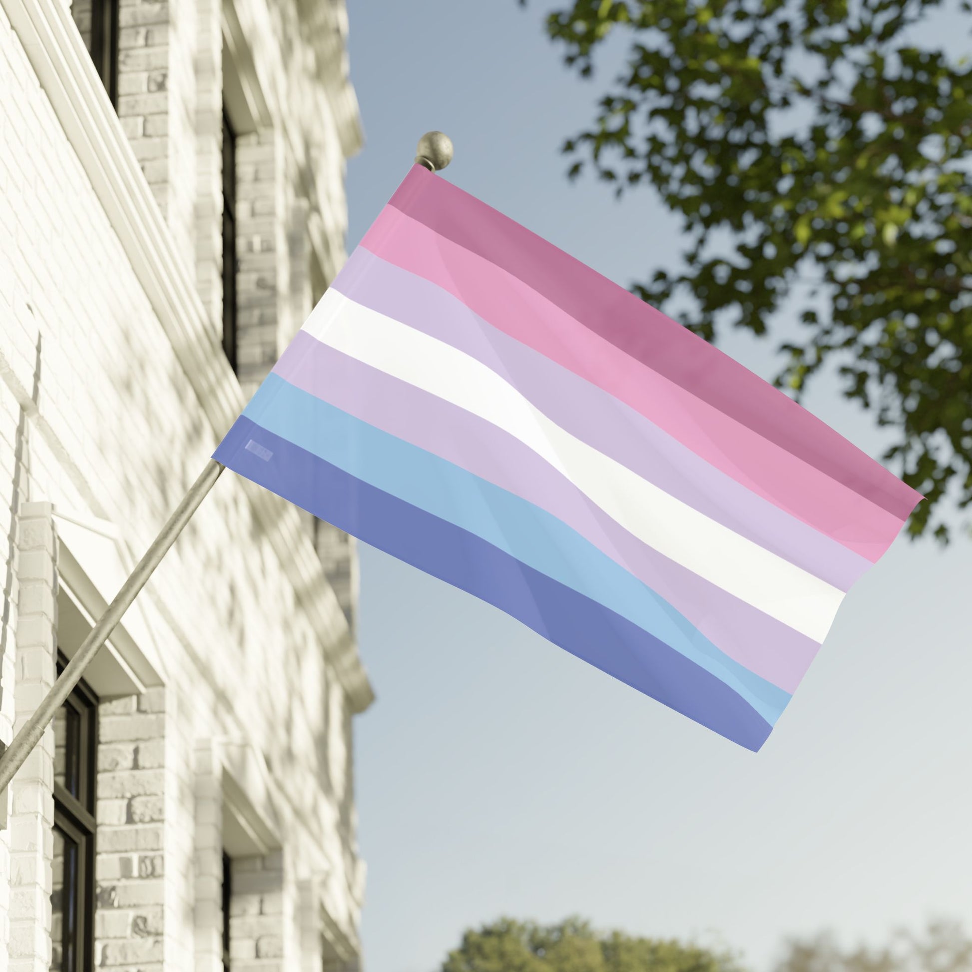 60" x 36" Bigender Purple Pride Flag